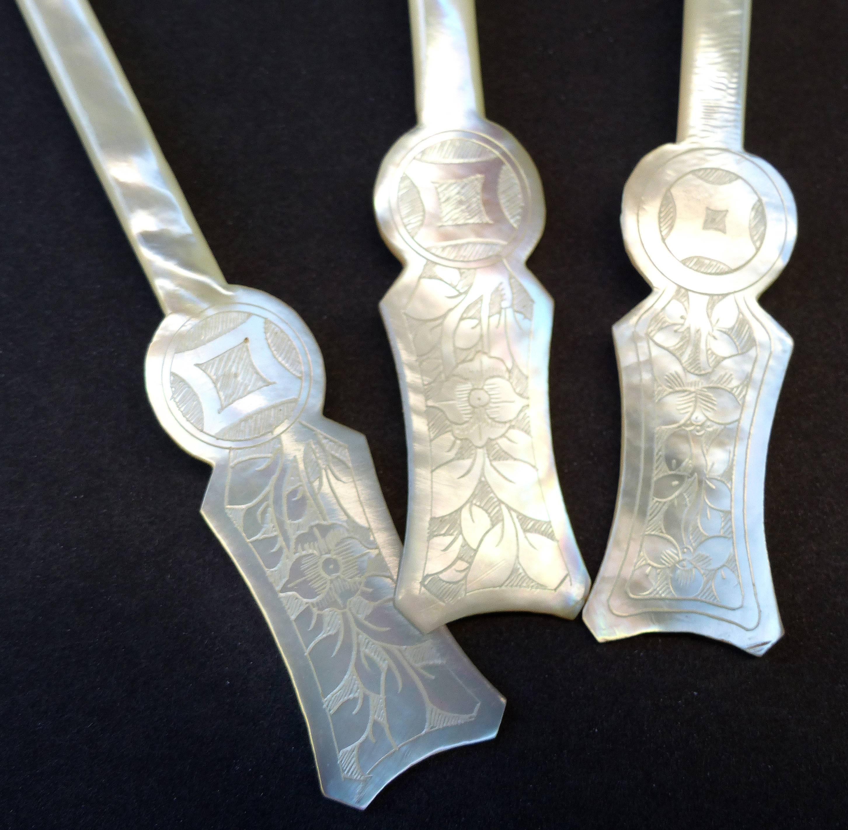 mother of pearl caviar spoon set
