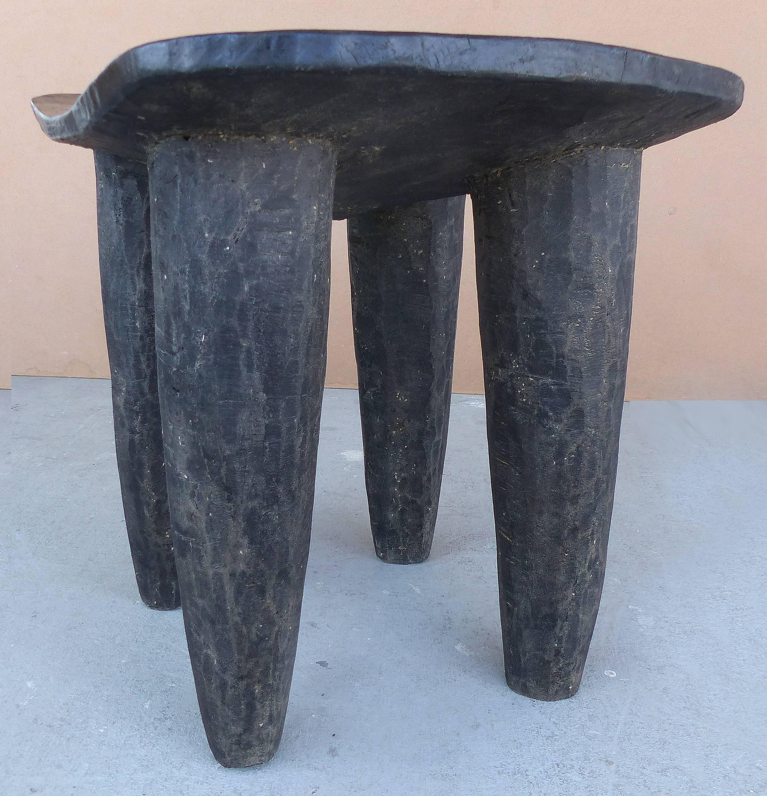 Tribal African Hand-Carved Senufo Stool from the Cote d'Ivoire