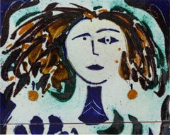 Hand-Painted Ceramic Tile Plaque