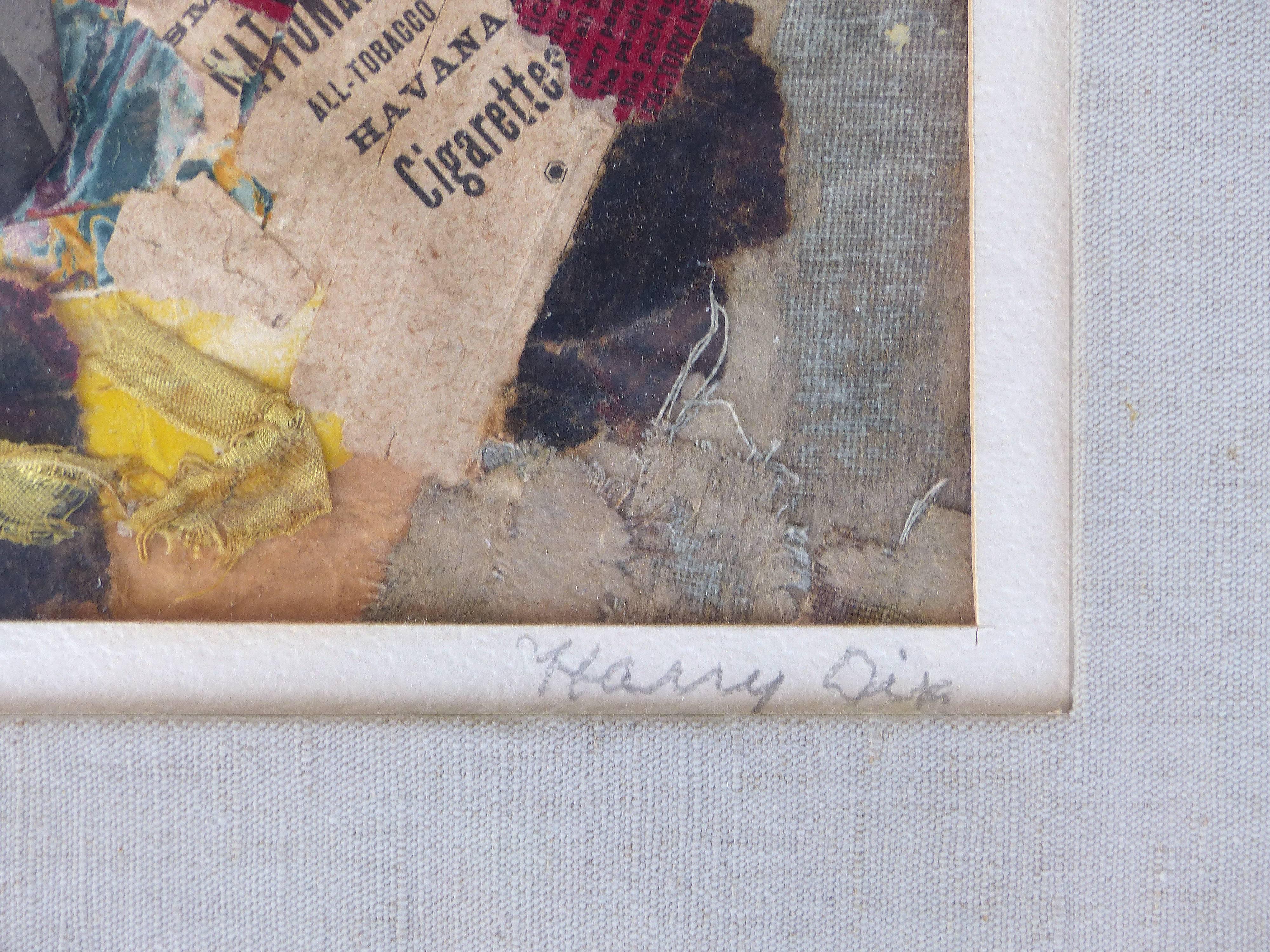 Fabric Collage with Tintype by American artist Harry Dix