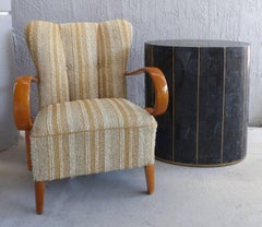 Tessellated Stone and Brass Oval Pedestal or Table Base from Maitland-Smith