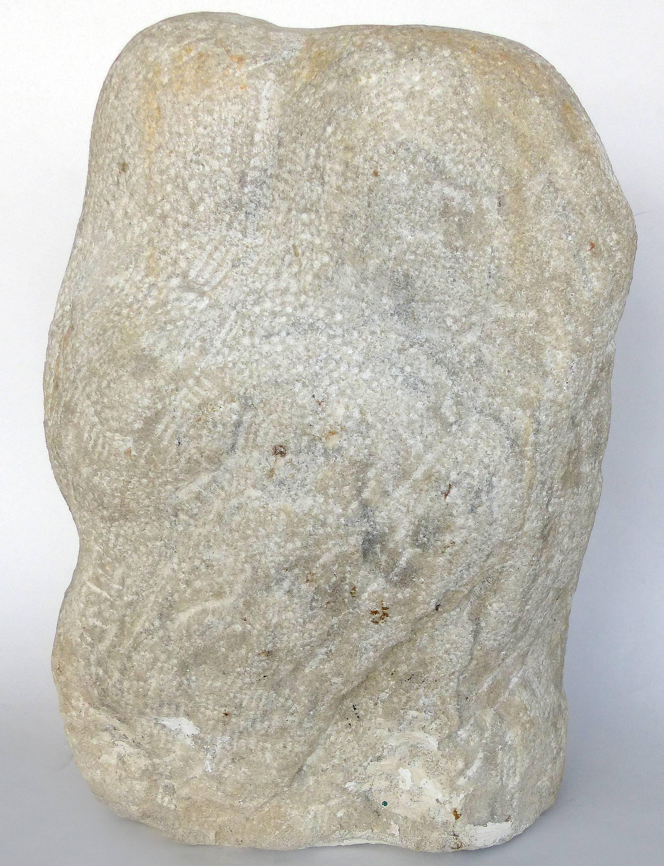 20th Century Midcentury Figurative Carved Limestone Sculpture by Florence Krieger, 1919-2011