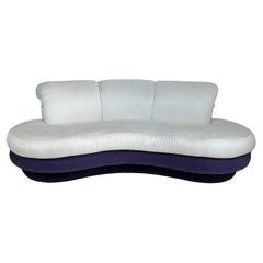 Vintage Purple and Off-White Cloud Sofa after Pearsall, Per Item