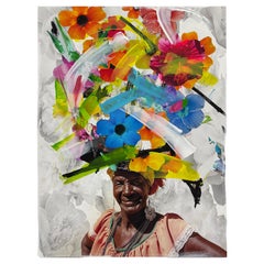 Mixed Media-Gemälde „Früchte Dame“ von Paul-Andre Larocque