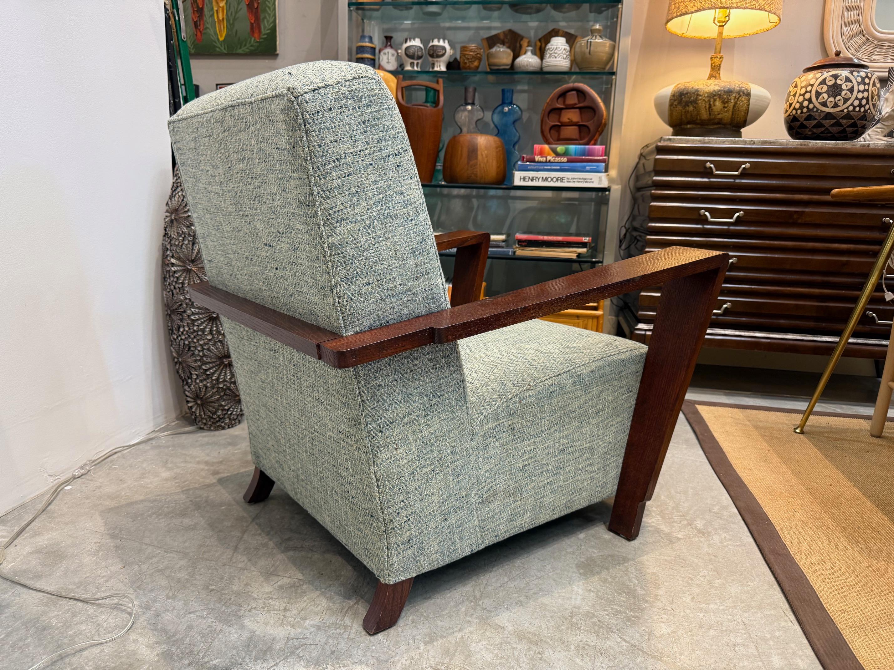 Vintage Art Deco Style Low Profile Lounge Chairs, Paar im Angebot 2