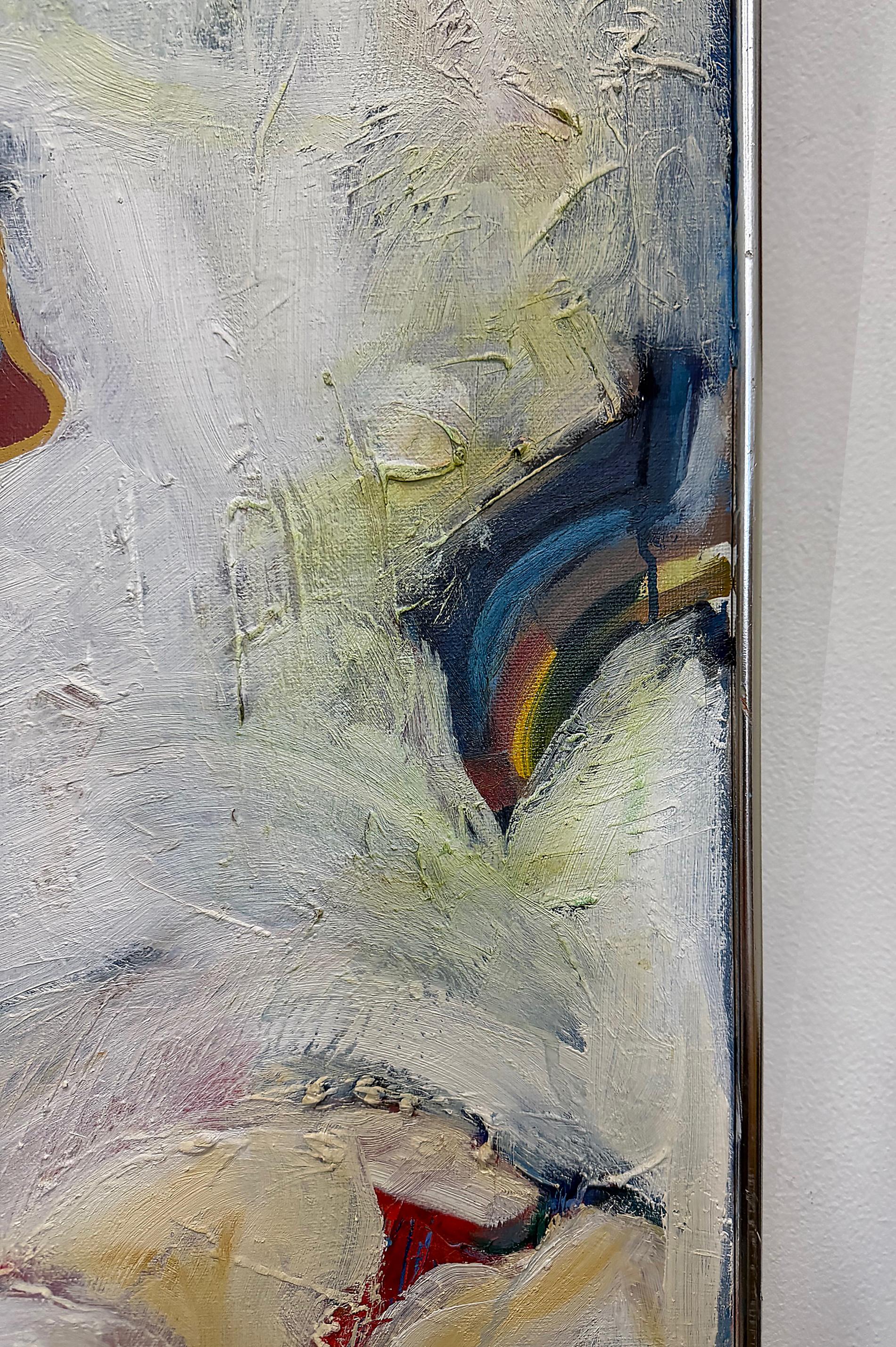 Großes abstraktes expressionistisches Gemälde aus den 1990er Jahren, signiert Peirano (Farbe) im Angebot
