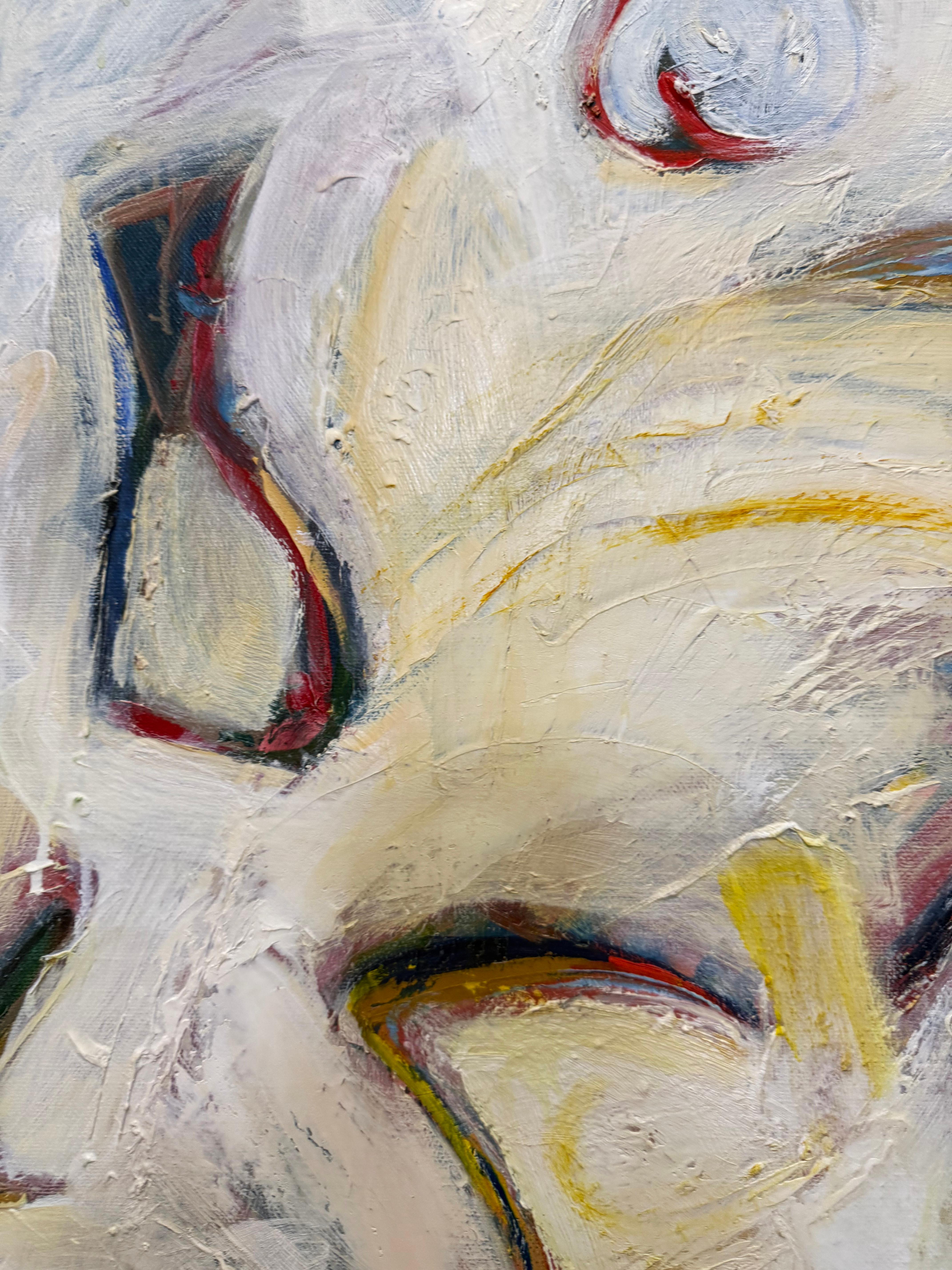 Großes abstraktes expressionistisches Gemälde aus den 1990er Jahren, signiert Peirano (Handbemalt) im Angebot