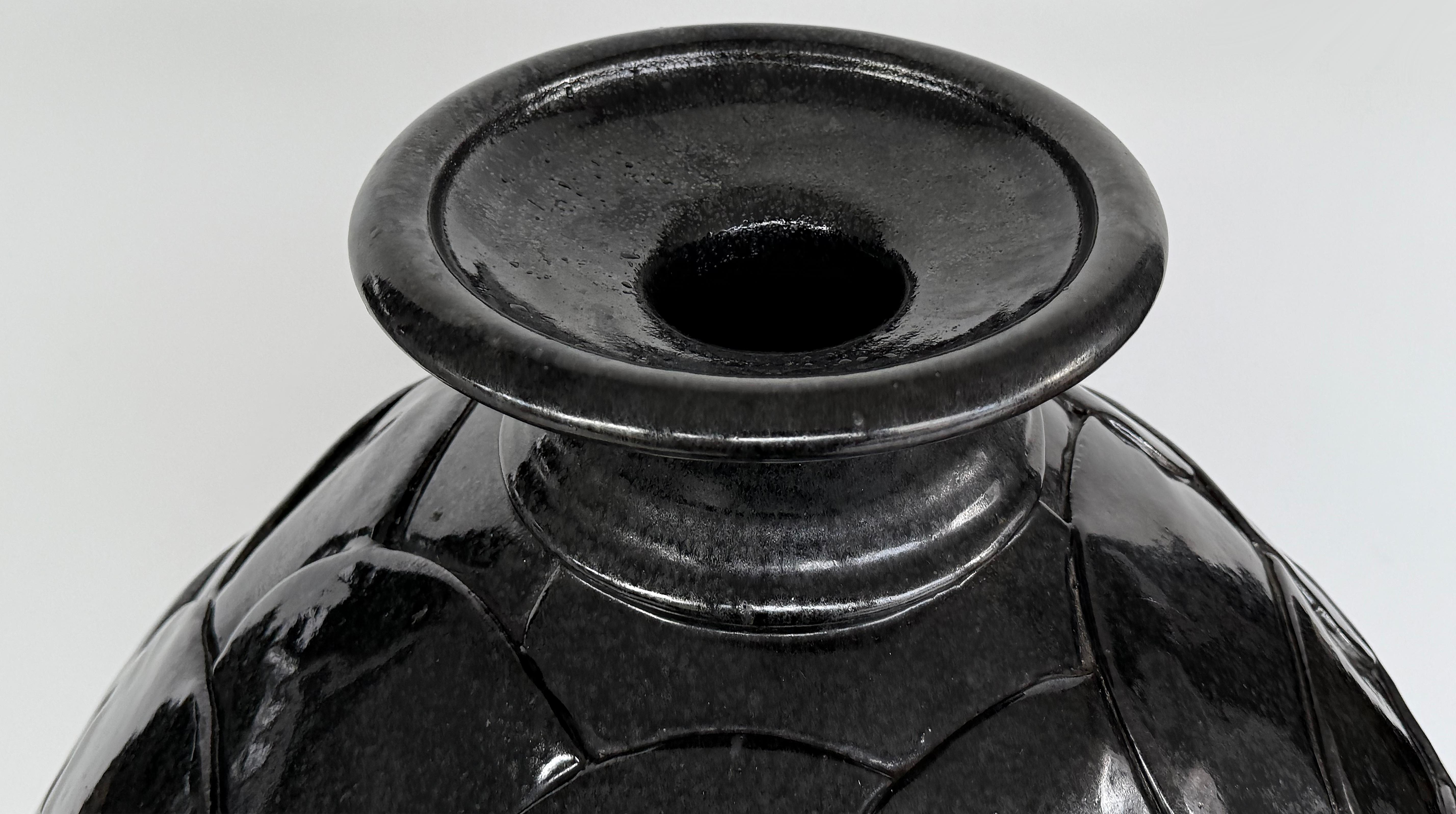 Monumental Studio Pottery Terracotta Urn Vase Signed Hammer For Sale 1