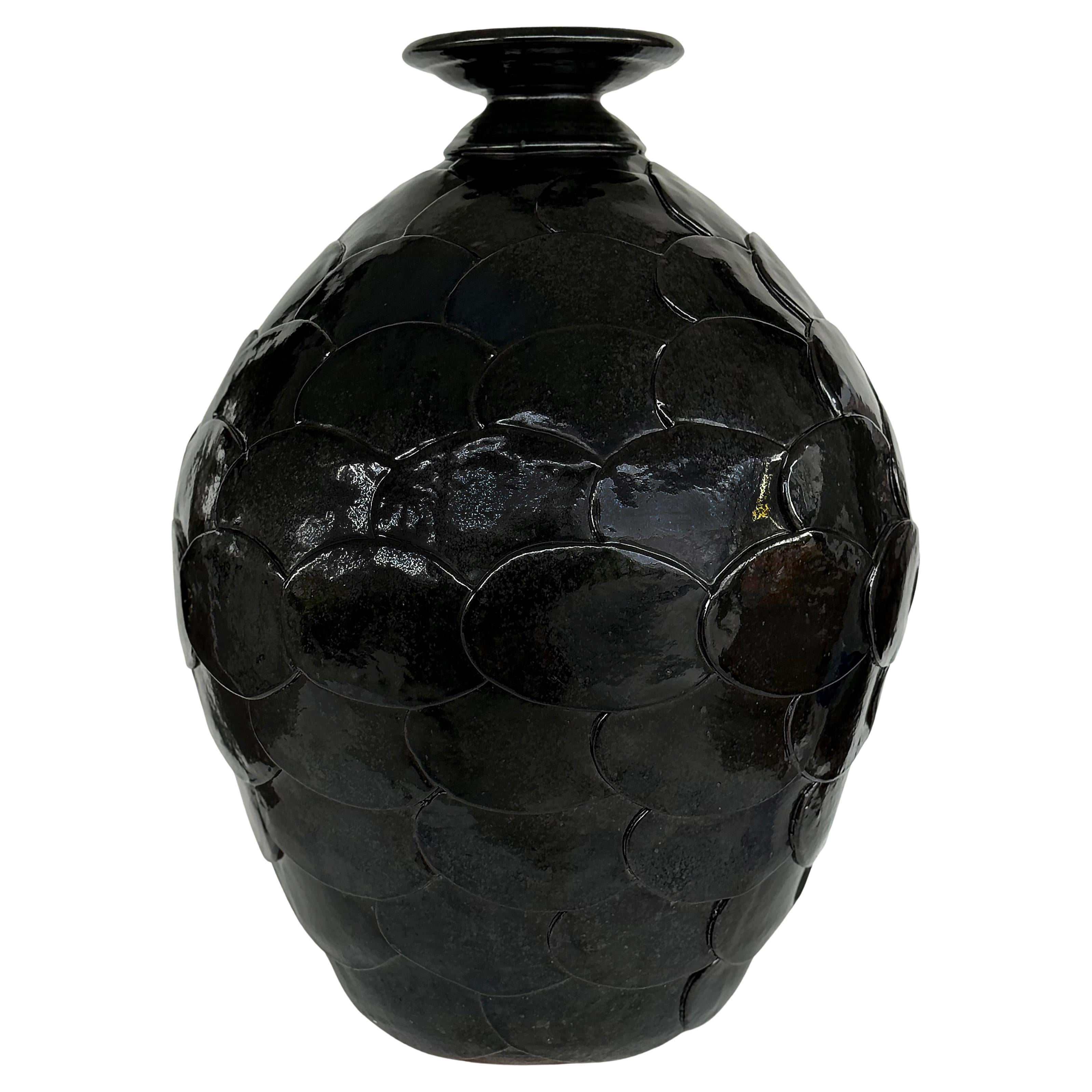 Monumental Studio Pottery Terracotta Urn Vase Signed Hammer For Sale