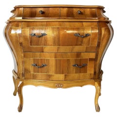 20th-Century Italian Olivewood Bombe Commode Chest