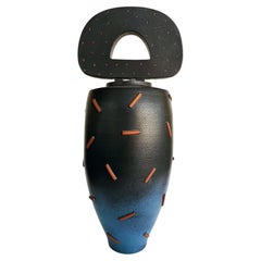 Mosuo Ojima Monumental 1980s Postmodern Pottery Urn