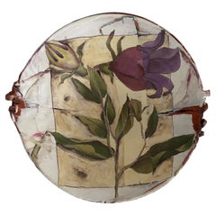 Studio Pottery Ciotola decorativa botanica dipinta The Lilly, firmata