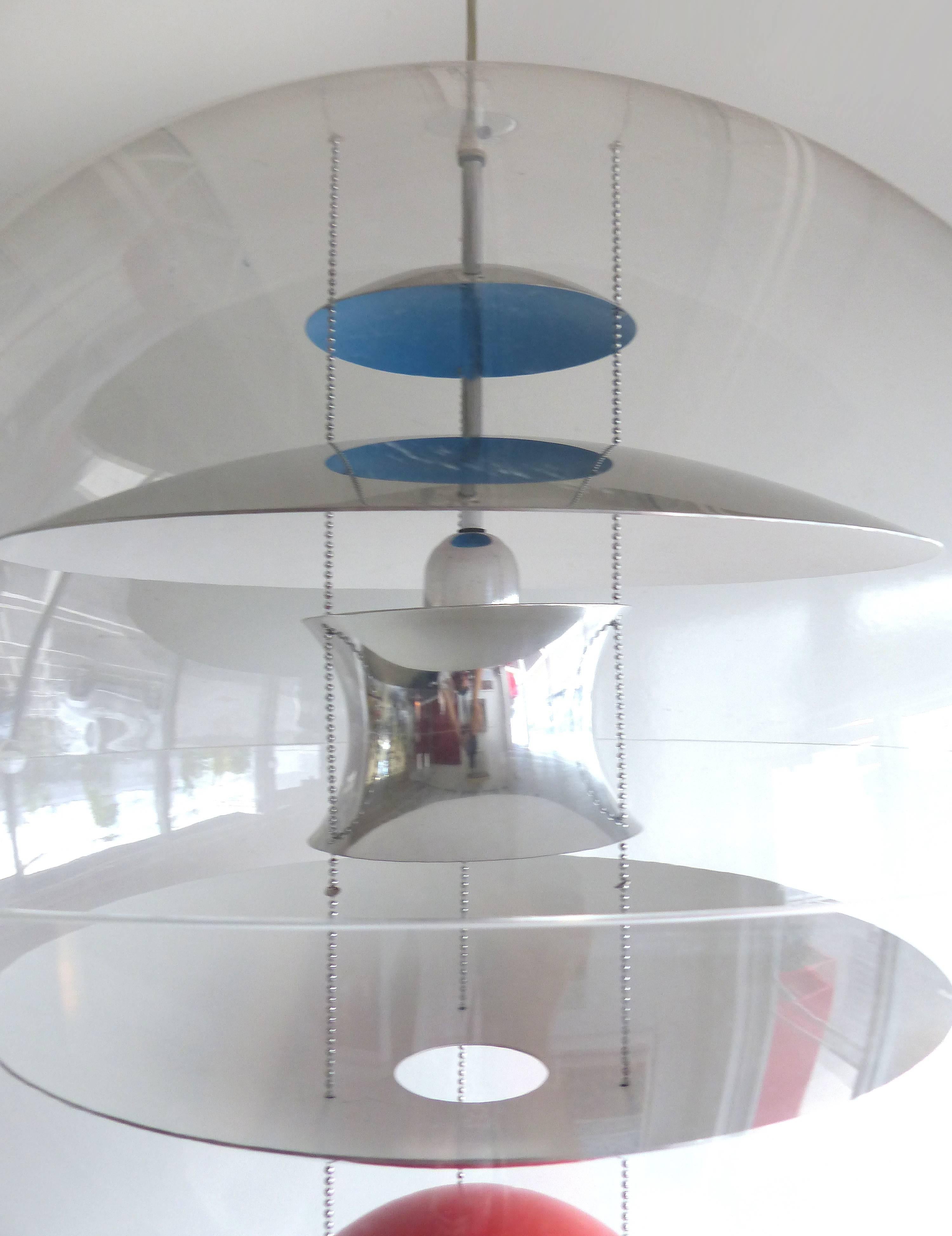 Lampe à suspension Verner Panton VP, moderne du milieu du siècle dernier Bon état à Miami, FL