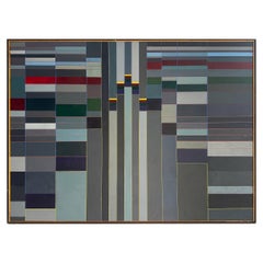 Mid-Century Modern Hard Edge Modernist Color Block Painting