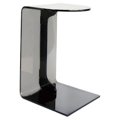 Iconic Design's Custom Smoked Acrylic Side Drinks Table, Many Available