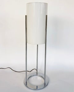 1960s Minimalist Chrome Acrylic Table Lamp, Paul Mayen for Habitat