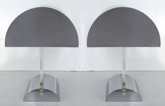 Mid-Century Modern George Kovacs Chrome and Lucite Lamps, Pair