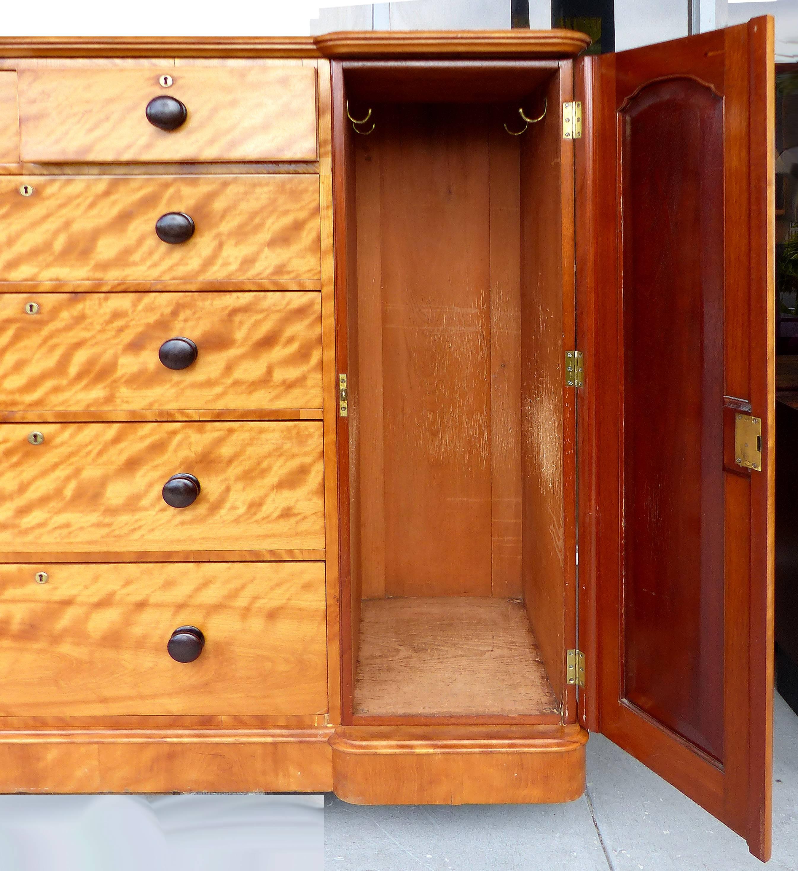 19th Century Tall Maple Biedermeier Dresser 1