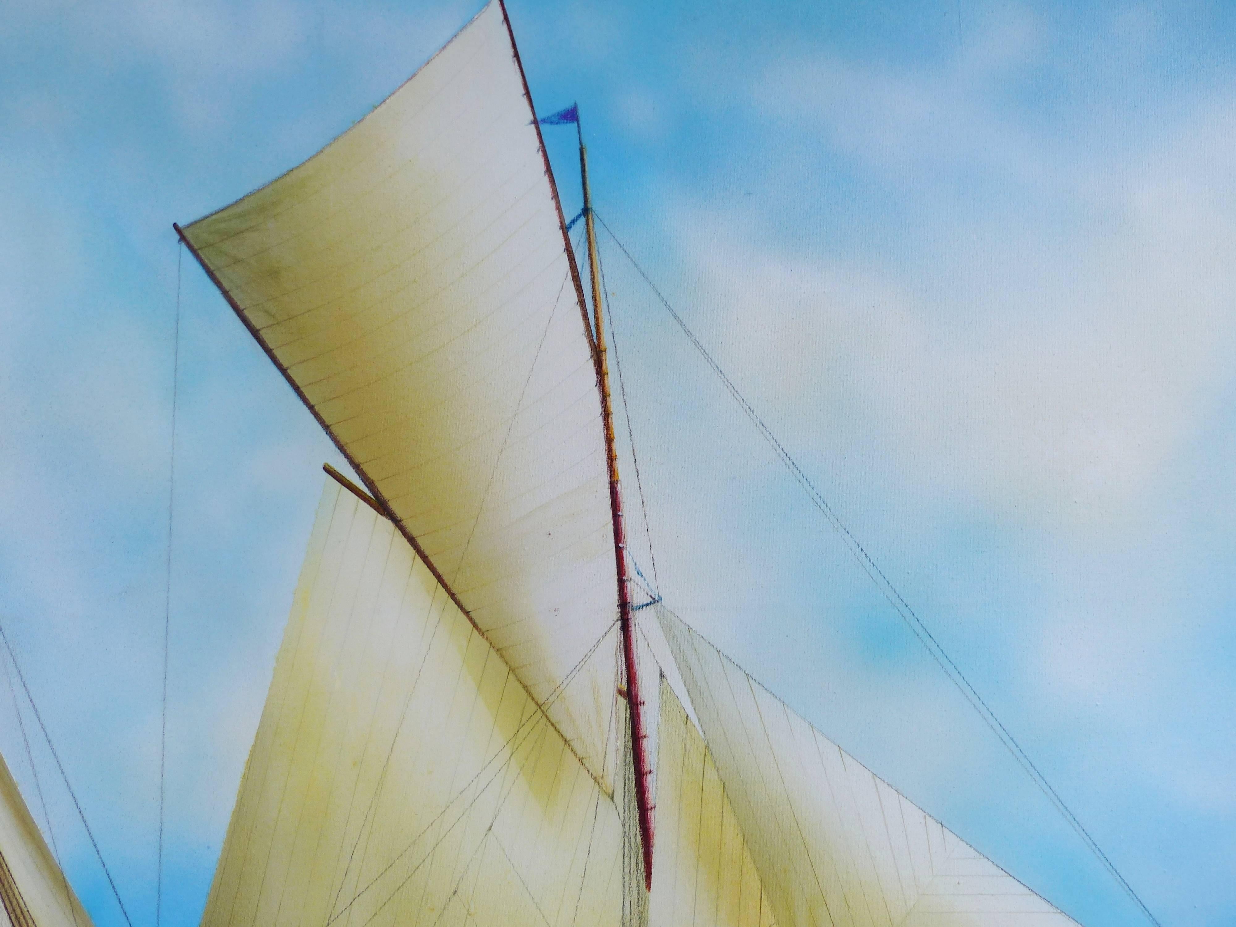 Modern Argentine Artist Gabriel Duarte Nautical Painting 