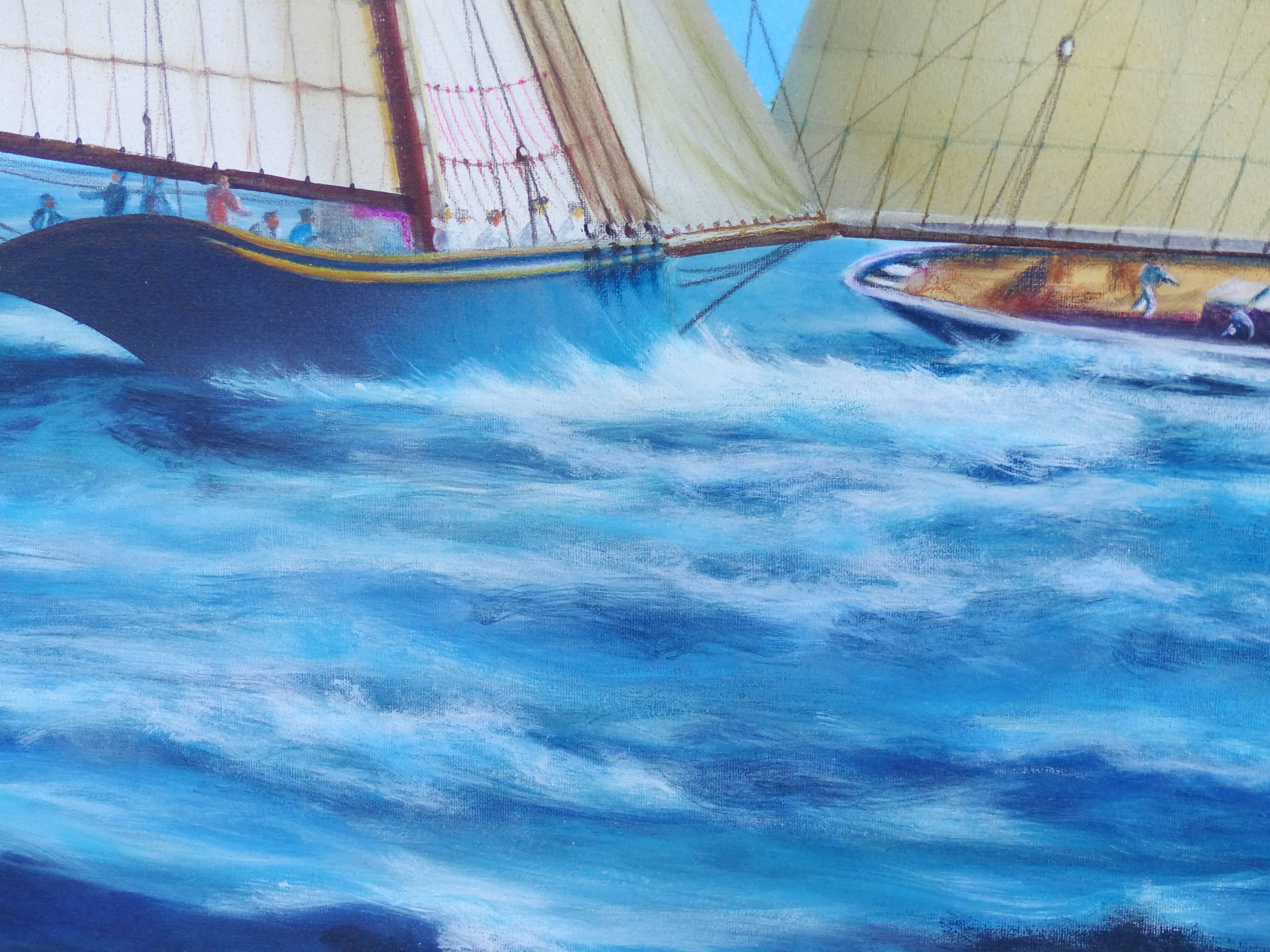 Argentine Artist Gabriel Duarte Nautical Painting 