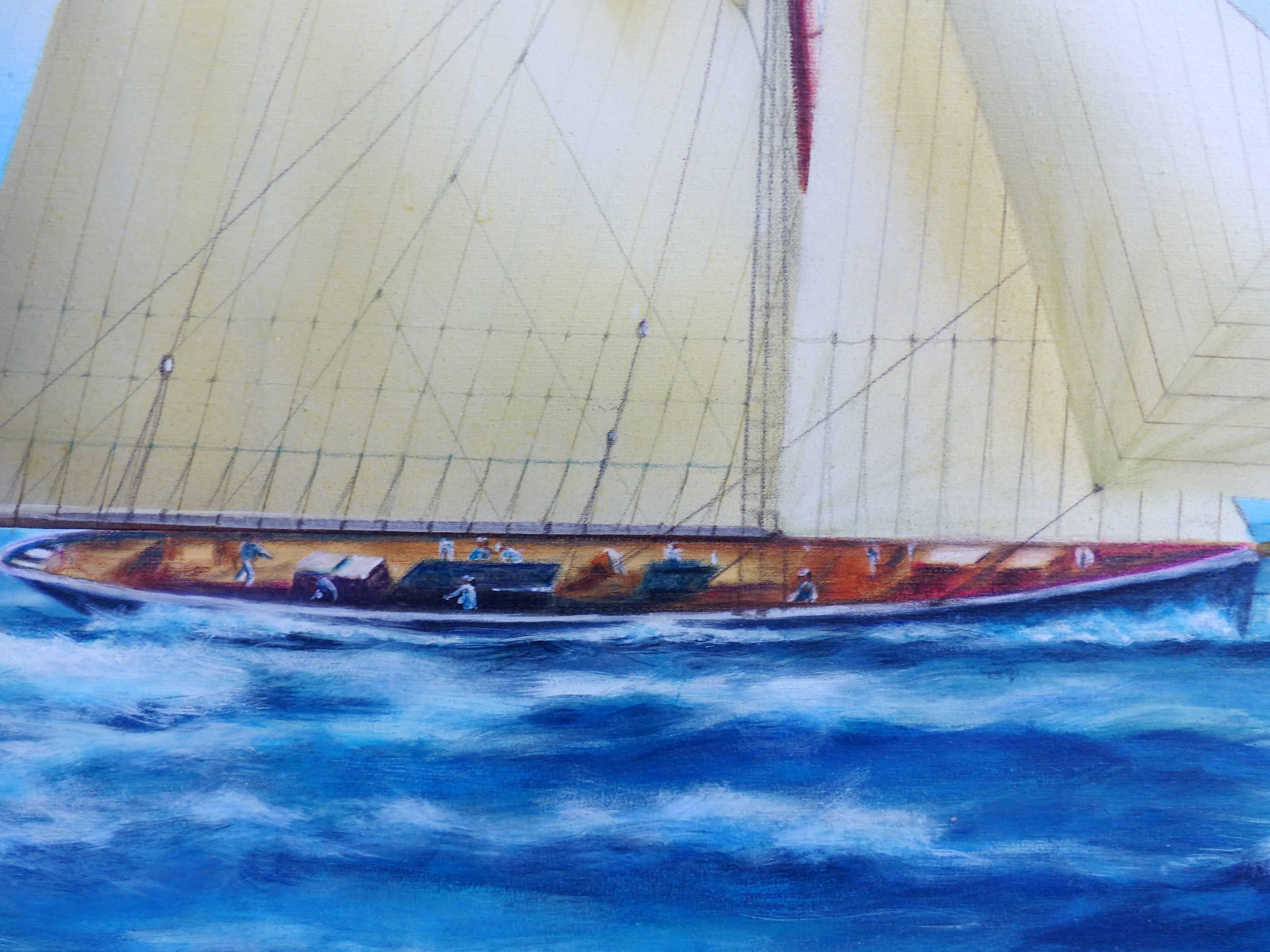 Contemporary Argentine Artist Gabriel Duarte Nautical Painting 