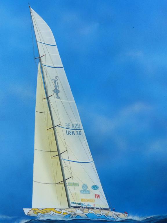 Modern Gabriel Duarte Argentine Artist Nautical Painting  For Sale