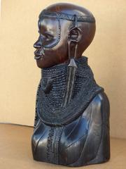 20th Century Large Finely Carved African Solid Ebony Sculpture