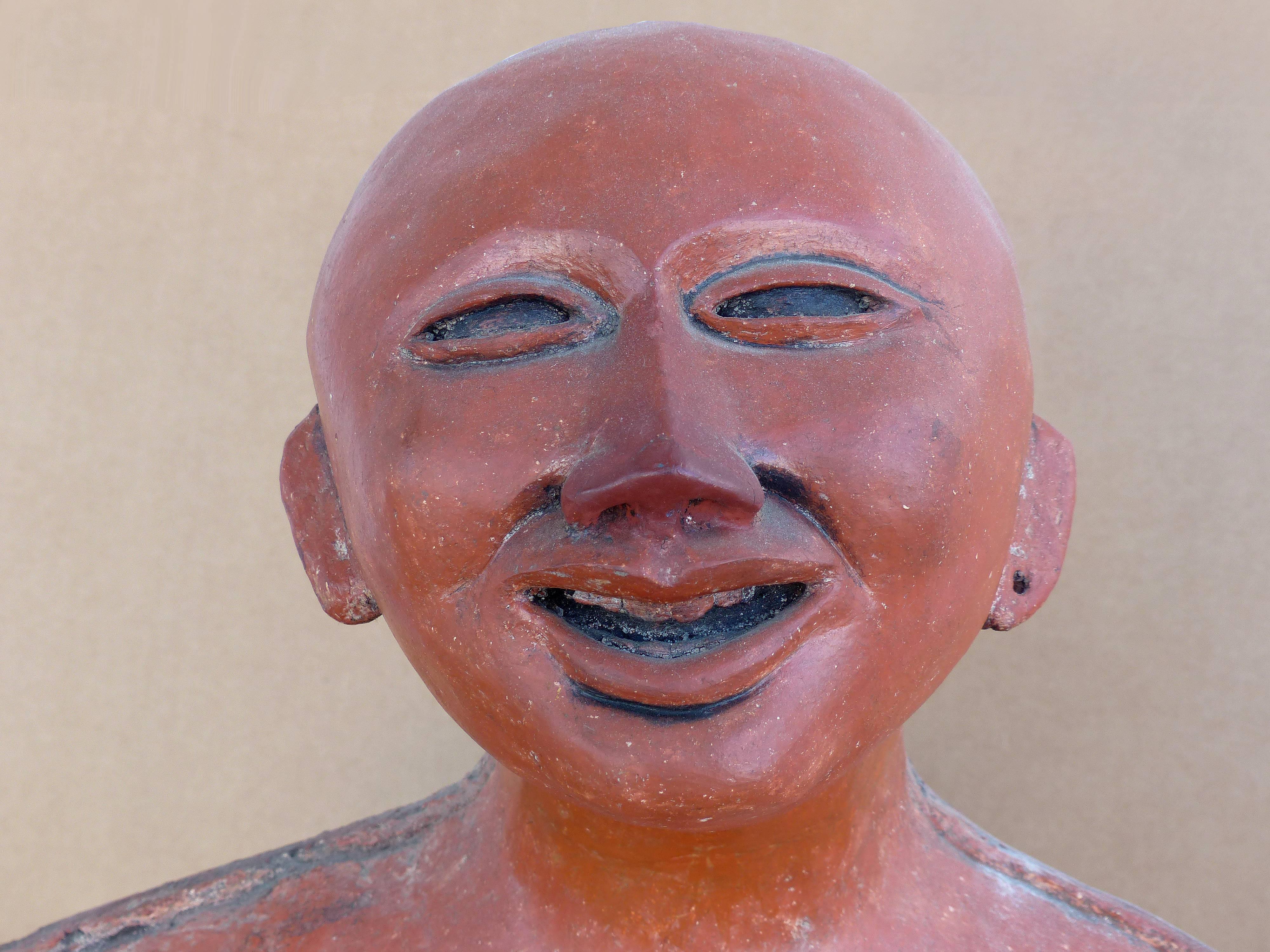 Pre-Columbian Jorge Marin 20th Century Terracotta Sculpture, Mayan Influenced For Sale