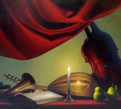 Nicolas Fasolino Realism Oil Painting on Canvas, Argentine Artist