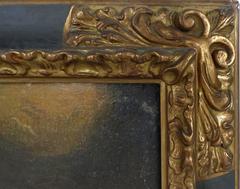 Turn of the Last Century Antique Ecclesiastic Oil Painting on Canvas