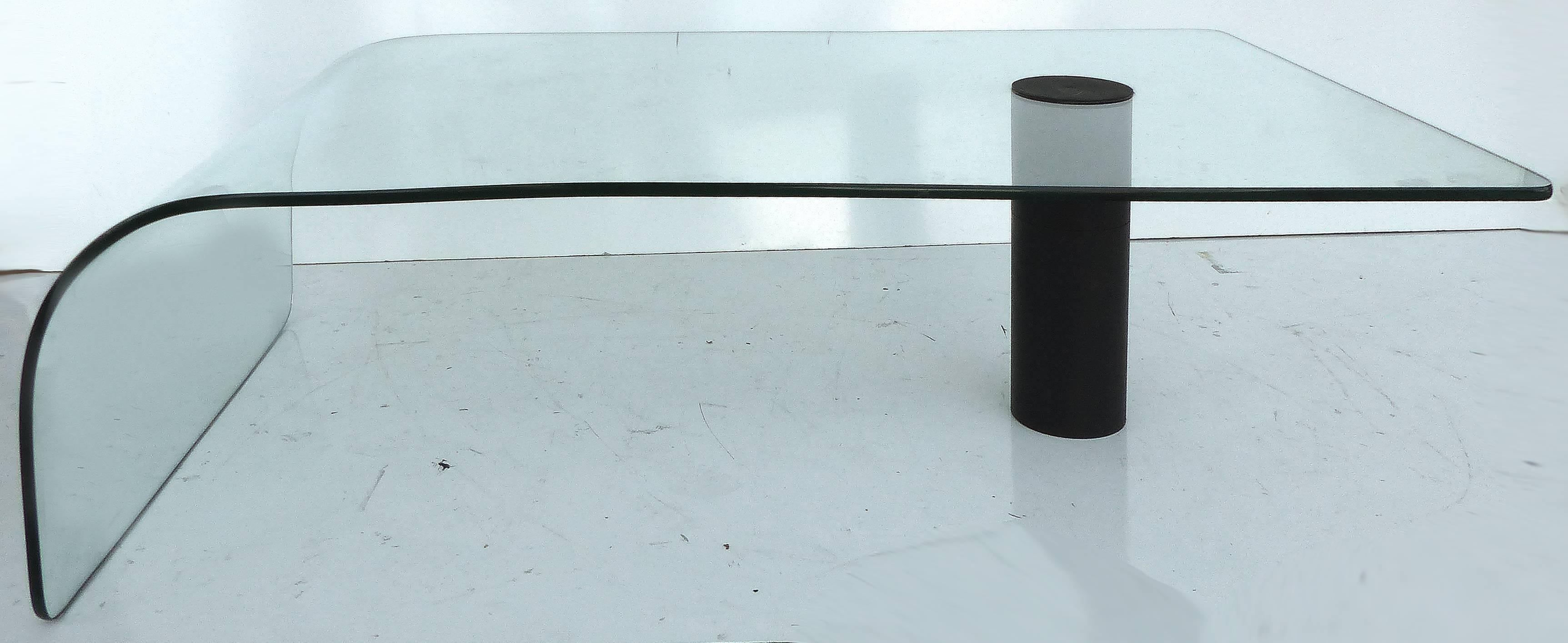 Modern Bent Glass Waterfall Coffee Table at 1stDibs waterfall table