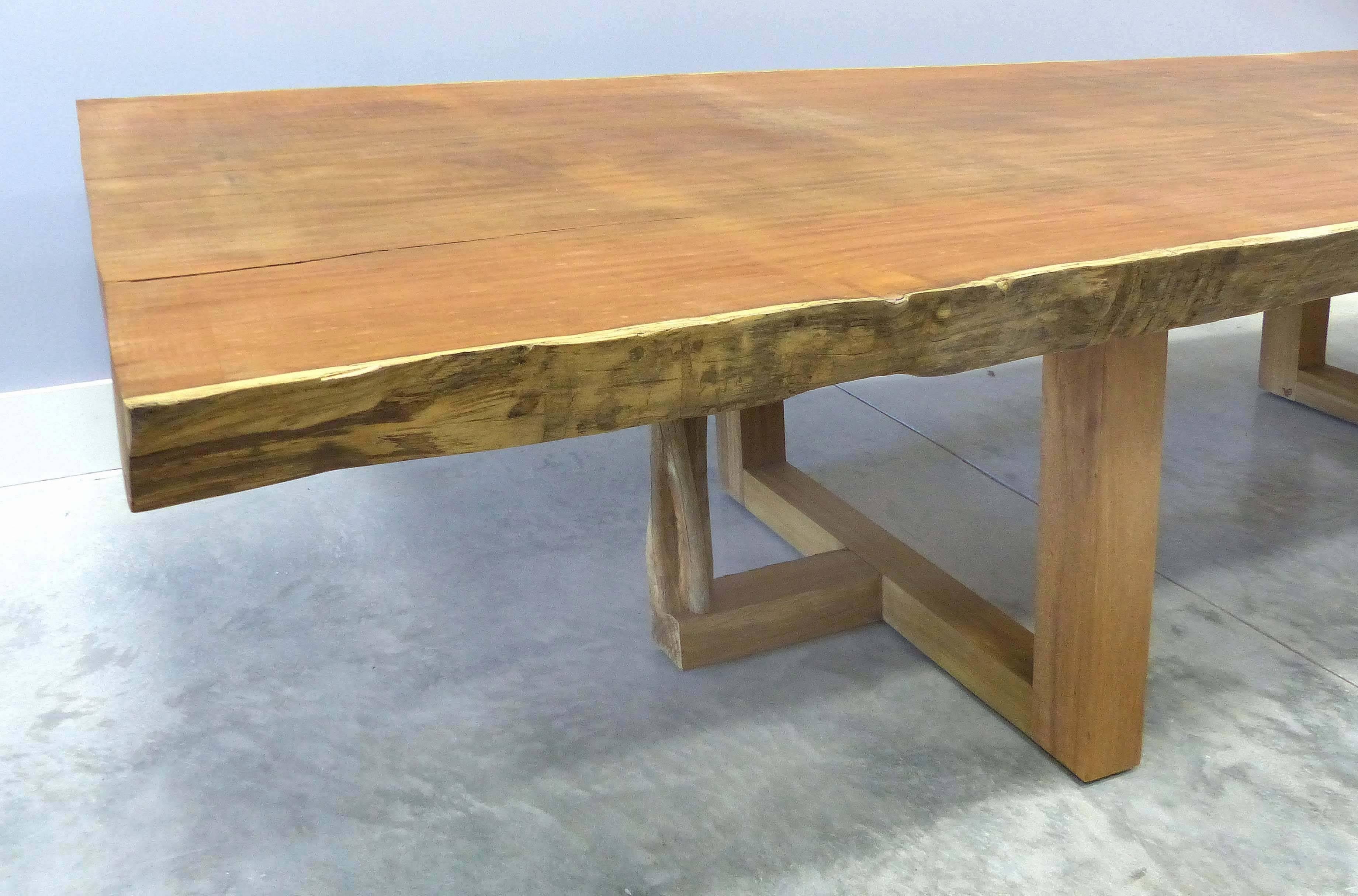 Monumental Amazon Reclaimed Andira Anthelmia Wood Table by Valéria Totti In Excellent Condition In Miami, FL
