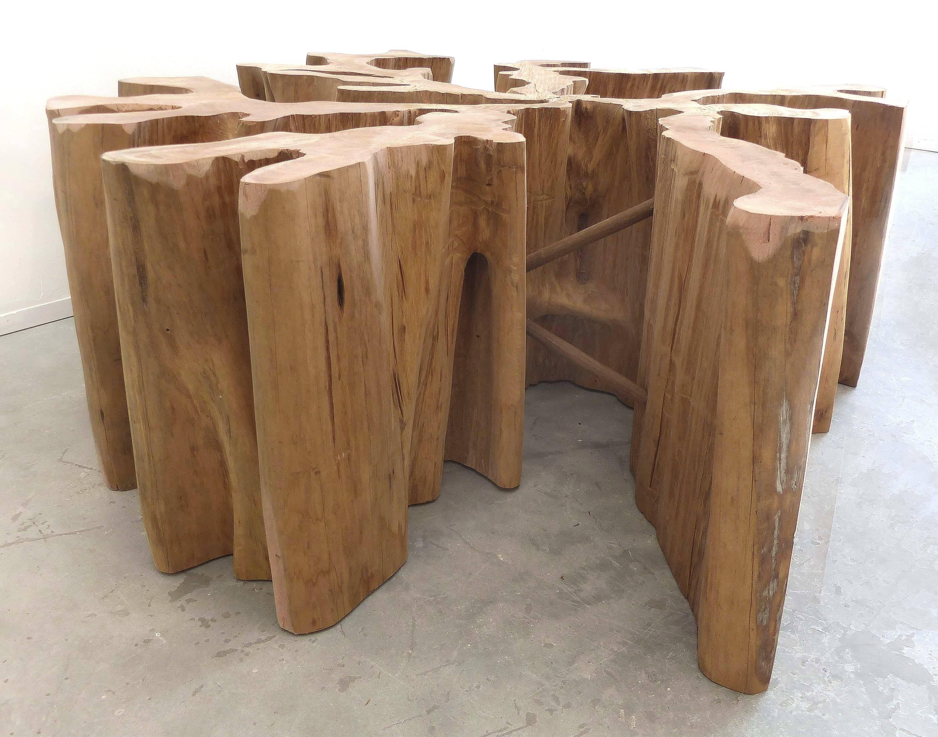 Brazilian Amazon Guaranta Wood Table Base In Excellent Condition In Miami, FL