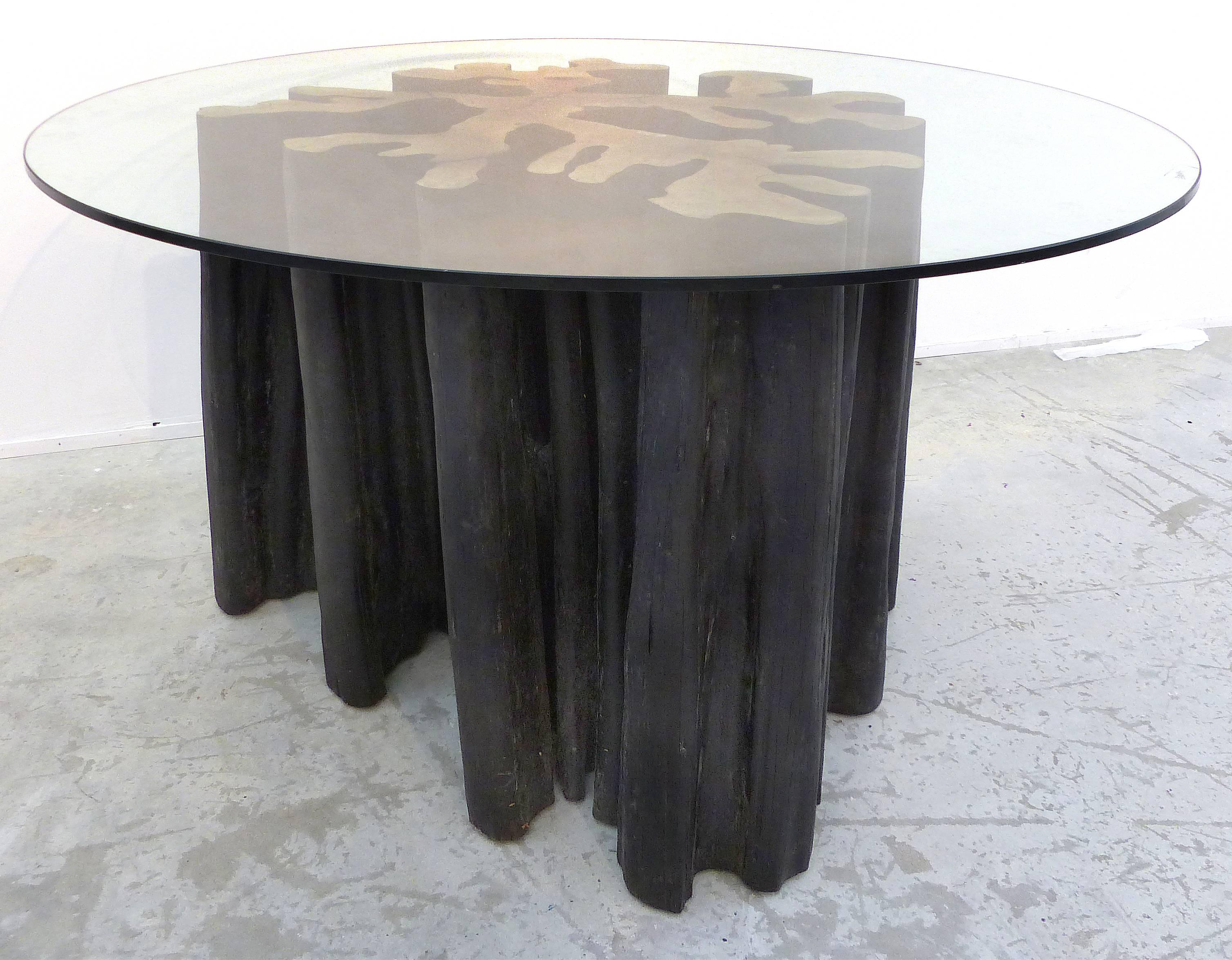 Reclaimed Wood Guaranta Wood Table Base from the Brazilian Amazon by Artist Valeria Totti