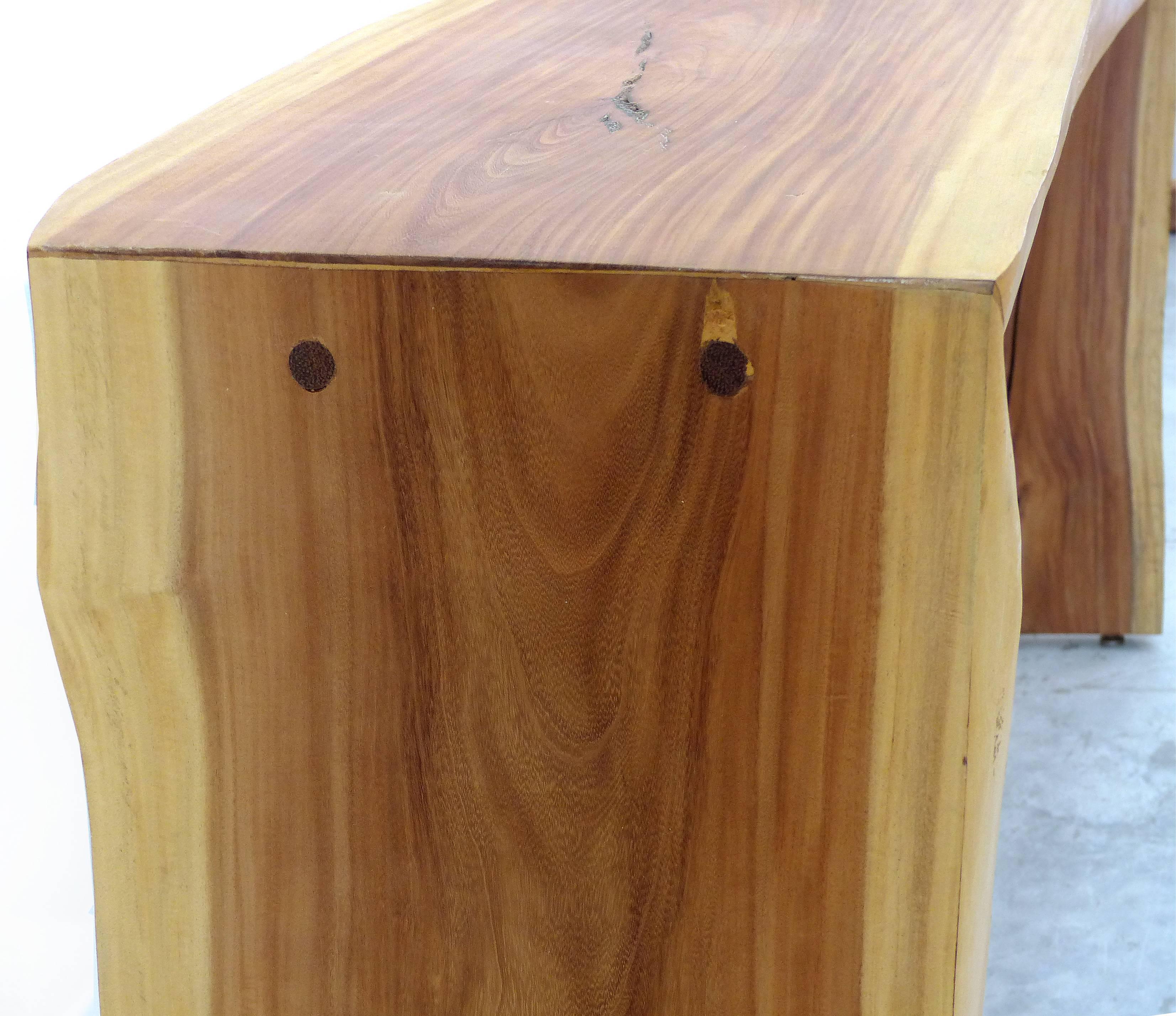 Organic Modern Guarapa Wood Console Table by Brazilian Contemporary Artist Valeria Totti