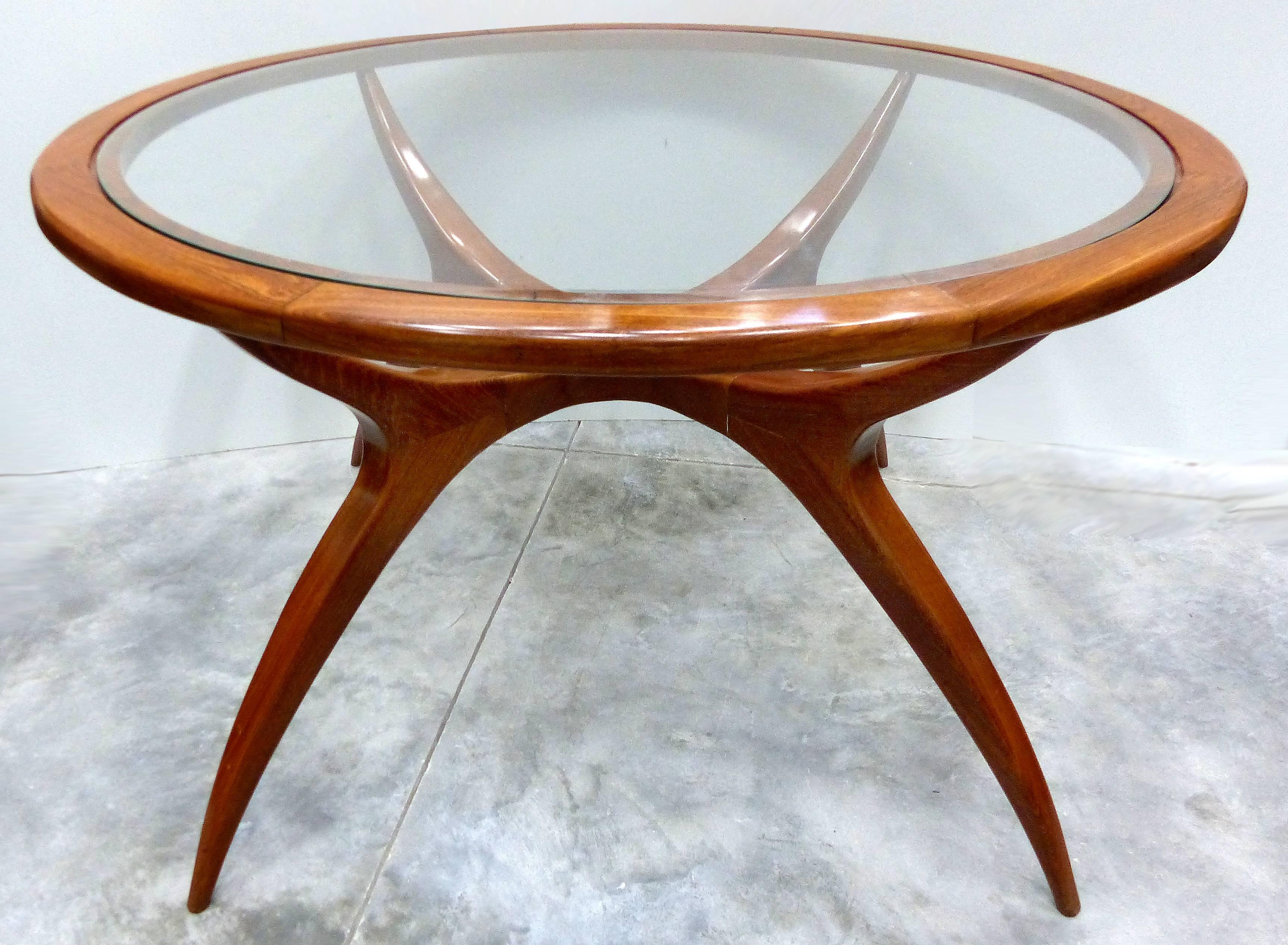 Brazilian Sculptural Wood Table by Giuseppe Scapinelli, Brazil, 1960s