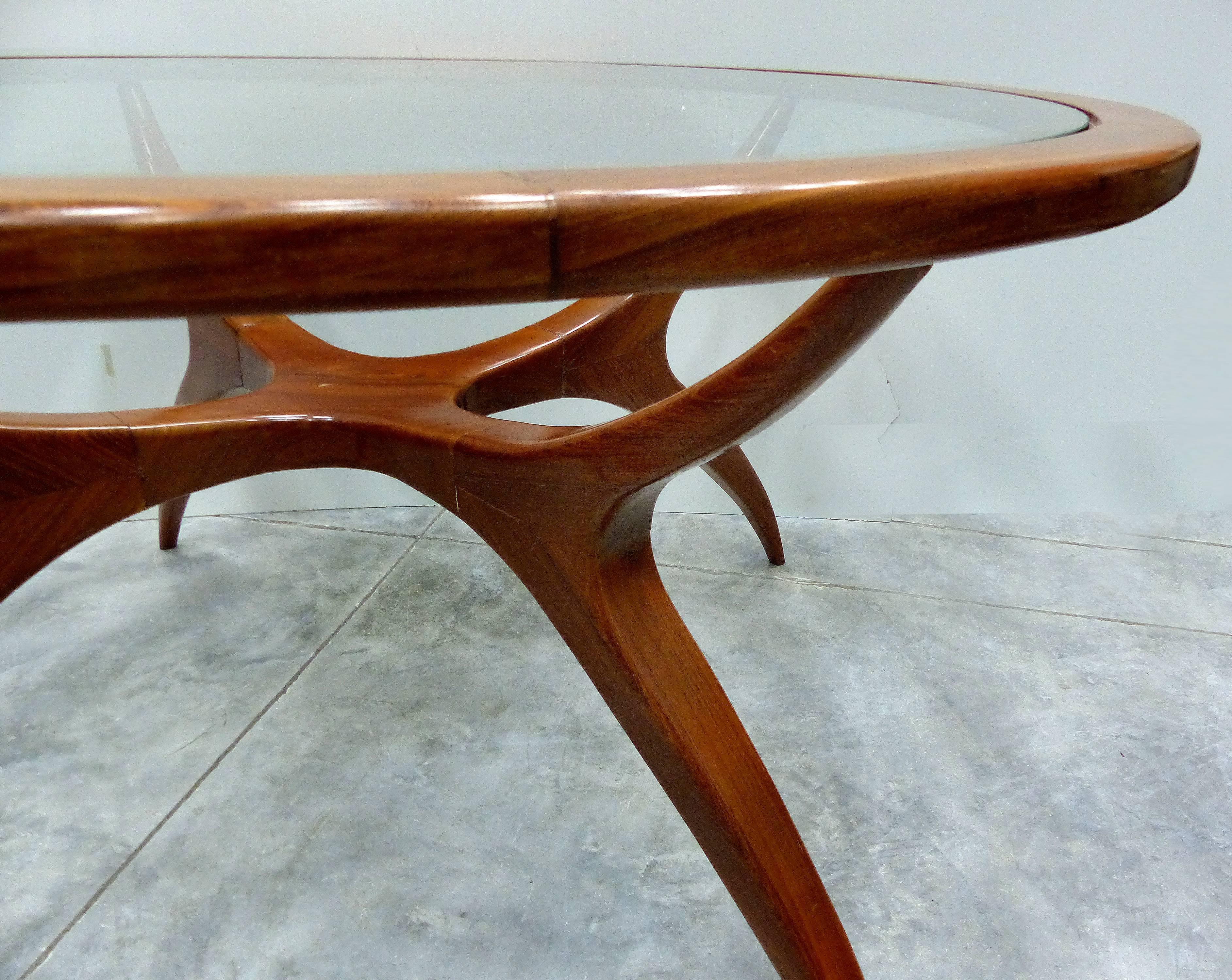 20th Century Sculptural Wood Table by Giuseppe Scapinelli, Brazil, 1960s