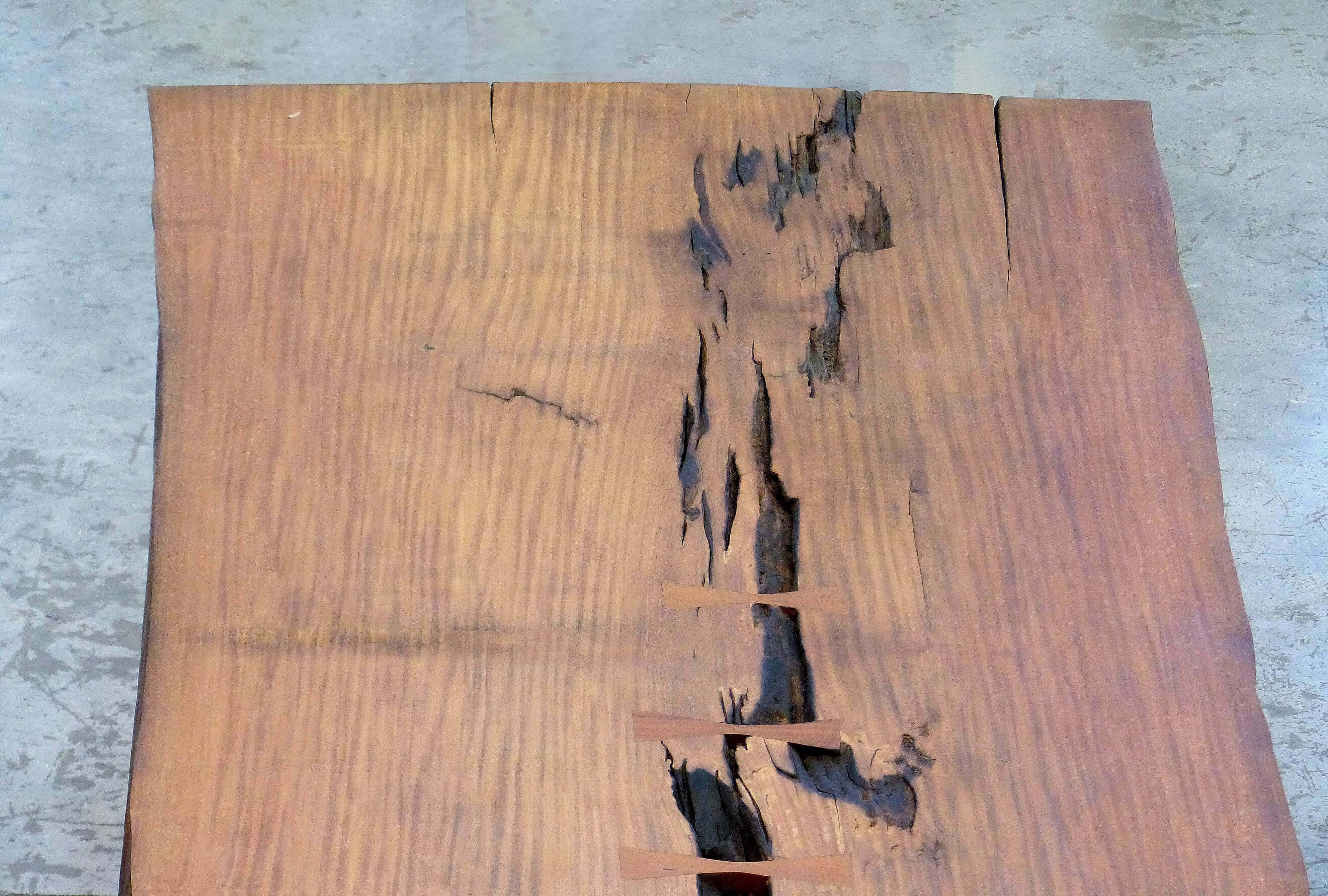 Monumental Brazilian Amazon Garapa Wood Table by Artist Valeria Totti 1