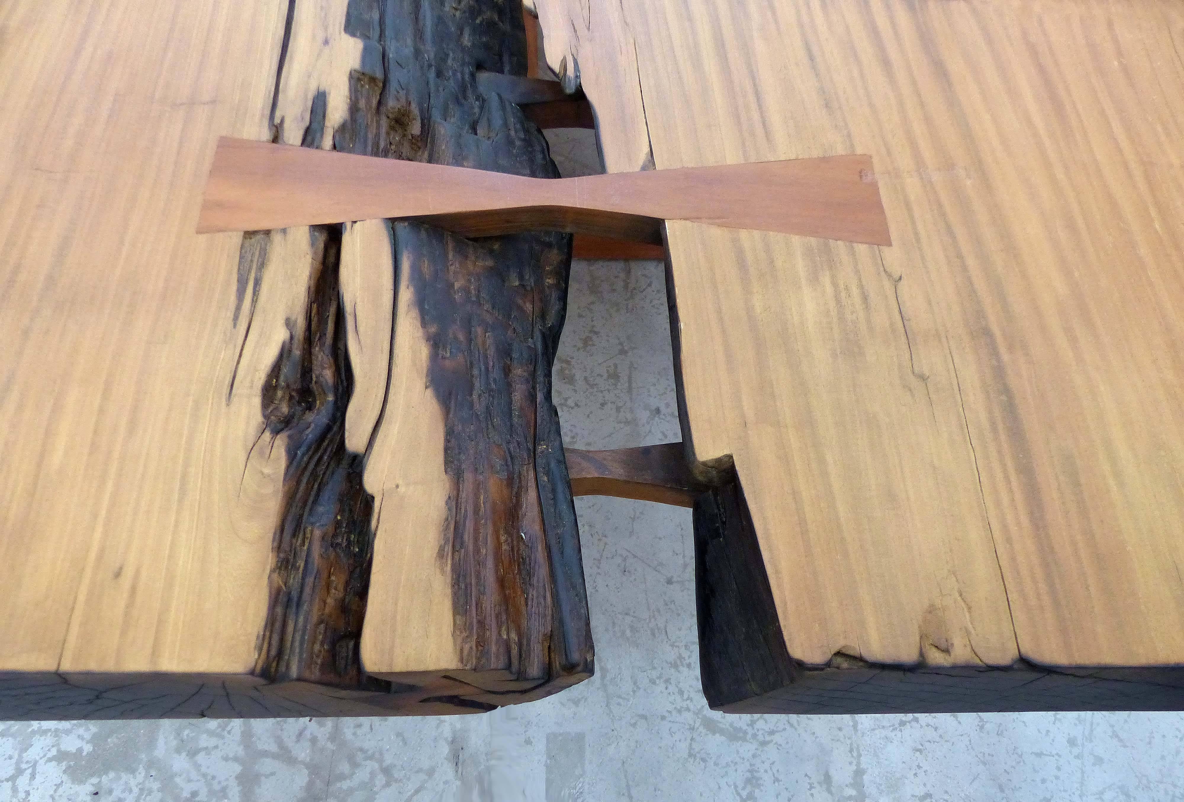Monumental Brazilian Amazon Garapa Wood Table by Artist Valeria Totti 2