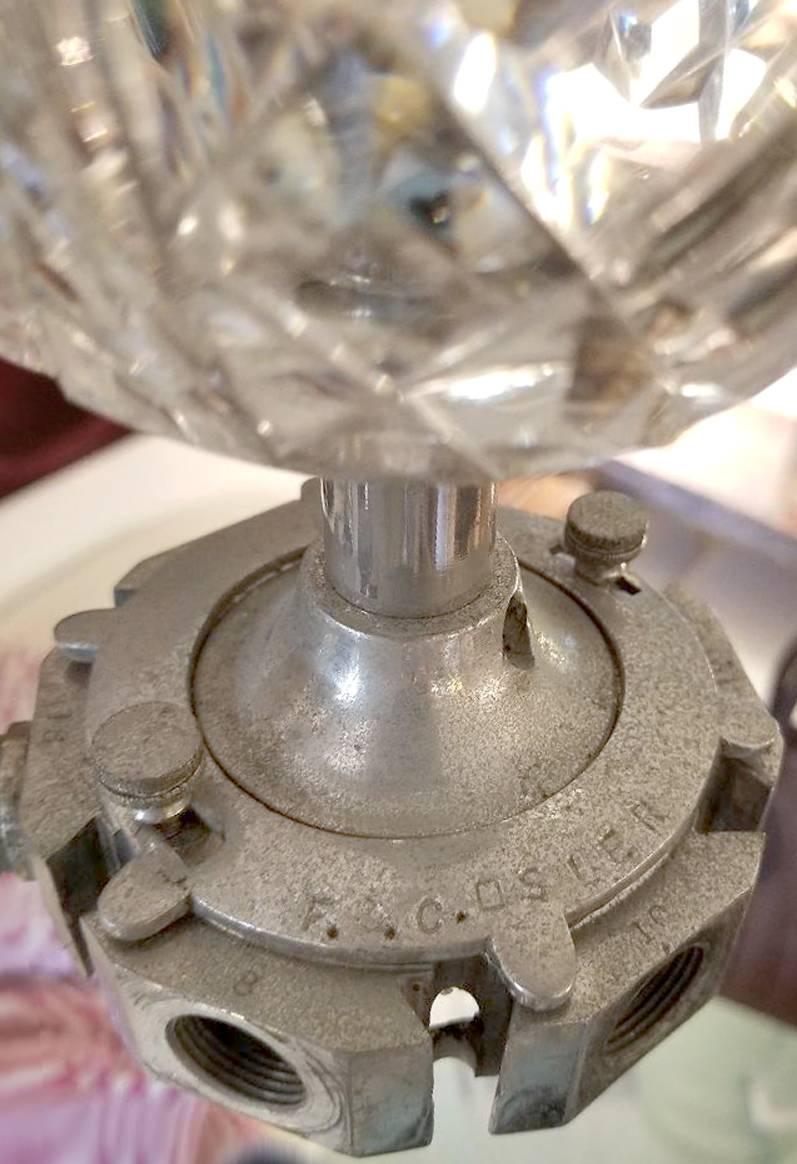 F. C. Osler English 19th Century Twelve-Arm Cut Crystal Gas Chandelier by  1