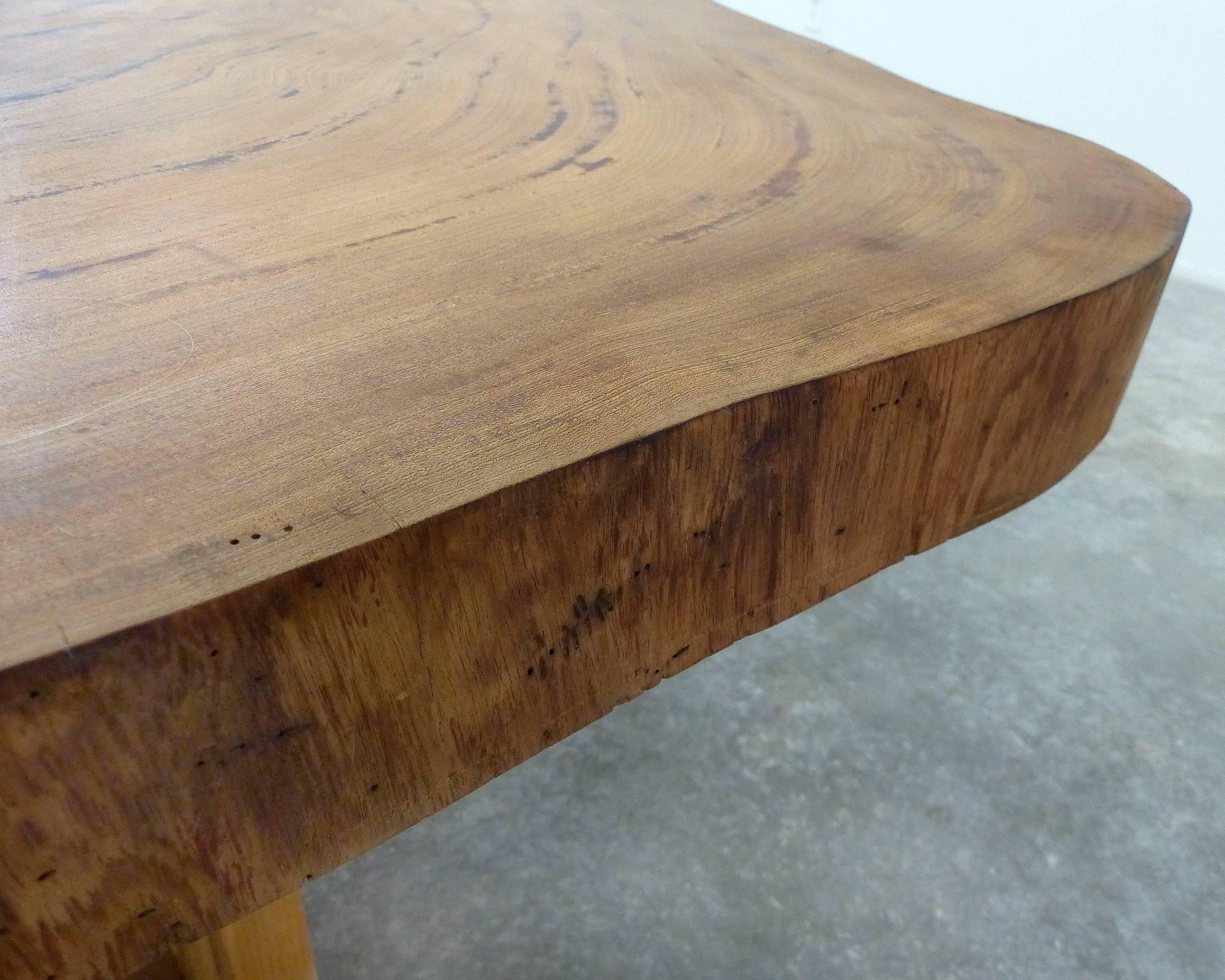 Contemporary Organic Dining Table by Valeria Totti, Reclaimed Wood from the Brazilian Amazon