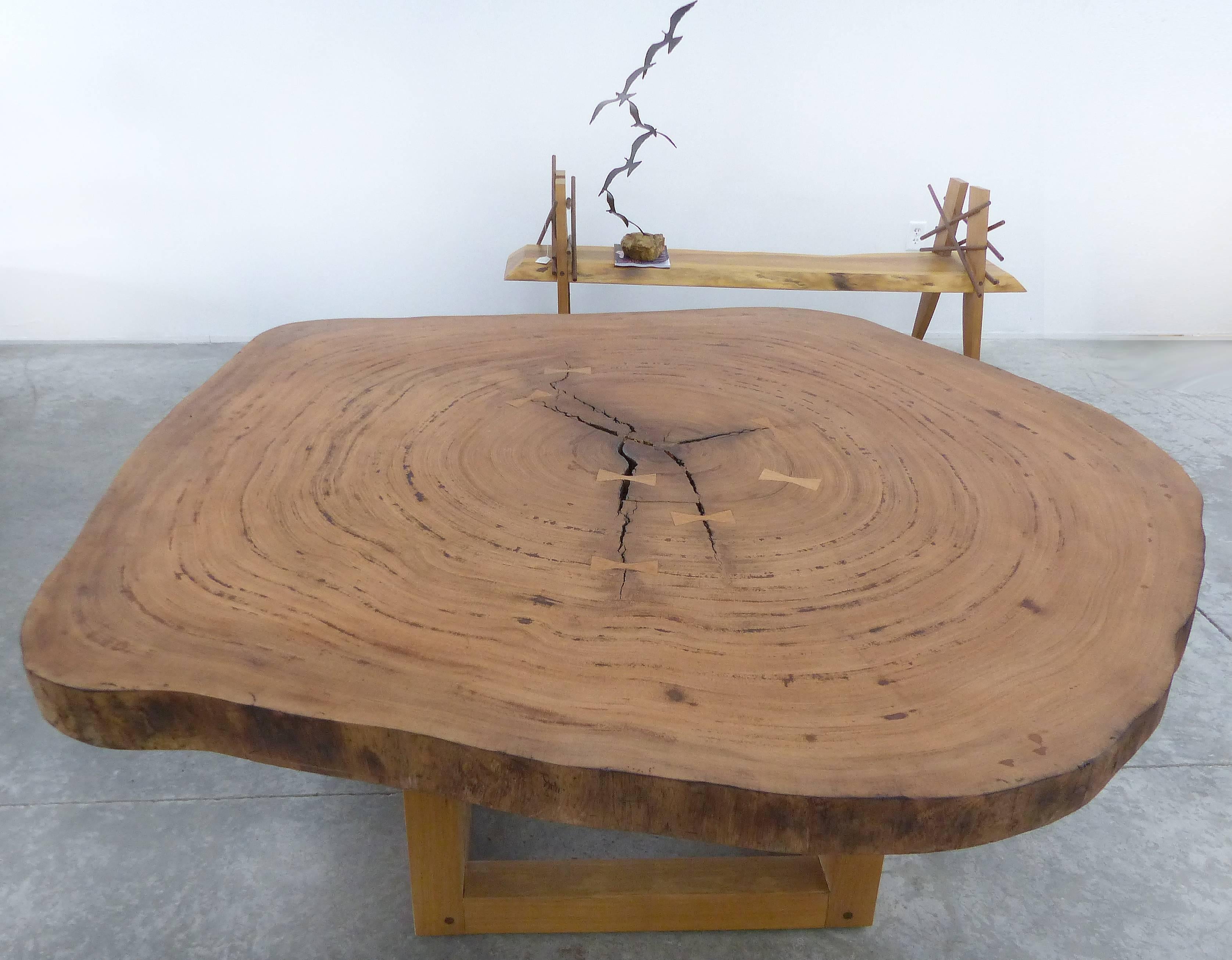 Organic Dining Table by Valeria Totti, Reclaimed Wood from the Brazilian Amazon 1