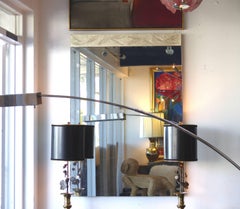 James Mont Silver Leaf Wood Mirror