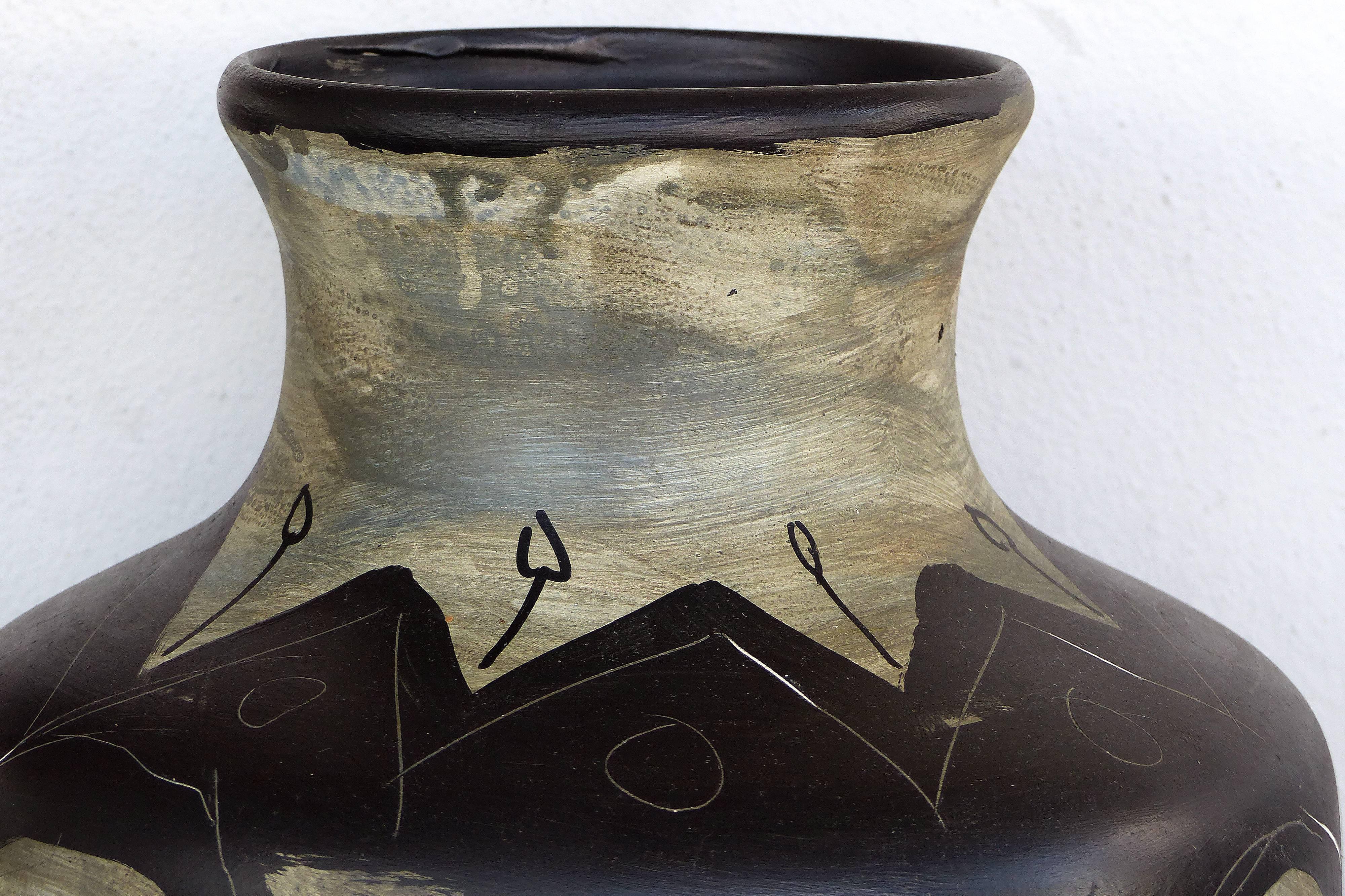 20th Century Monumental Carlos Paez Vilaro Clay Vase