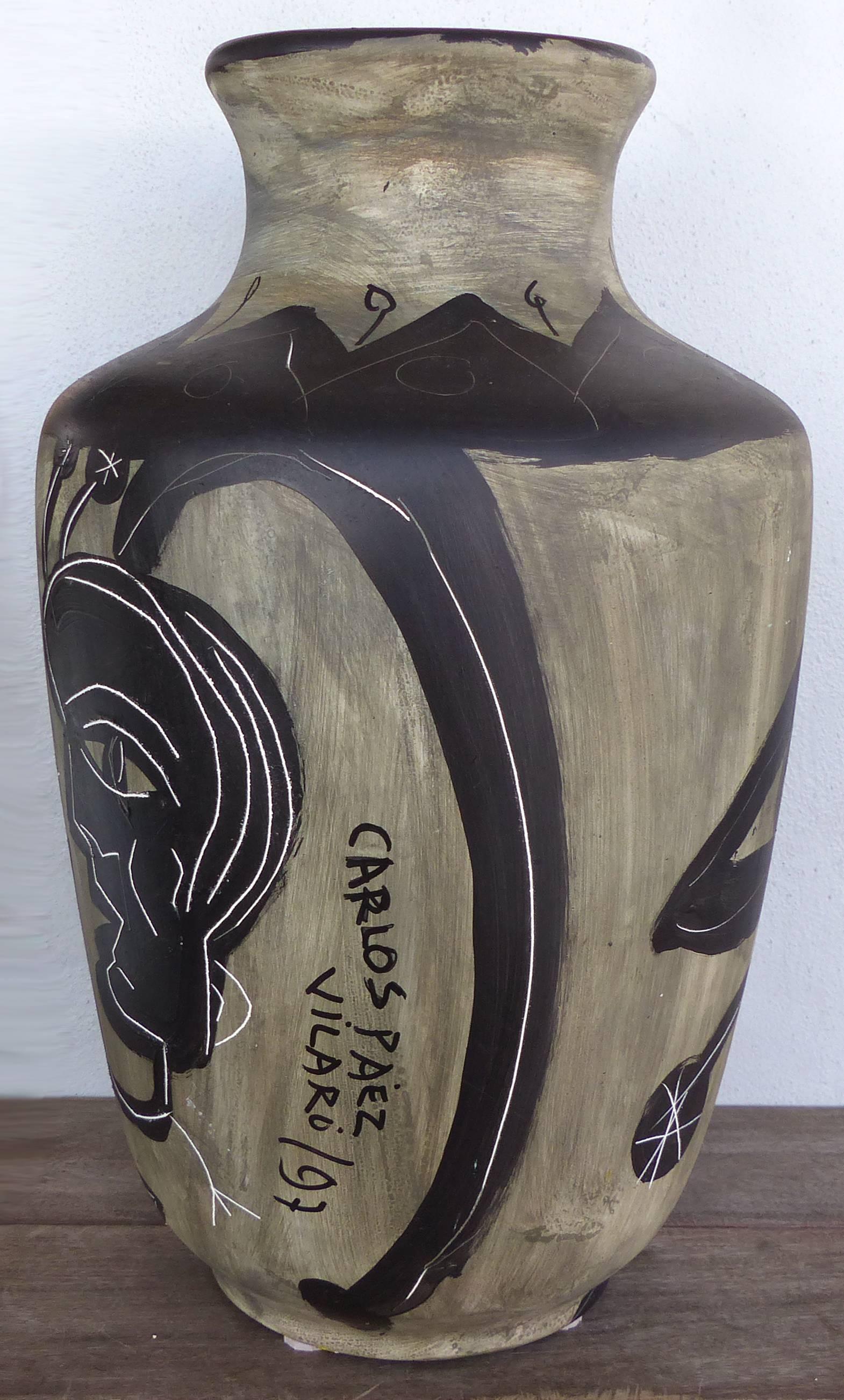 Uruguayan Monumental Carlos Paez Vilaro Clay Vase