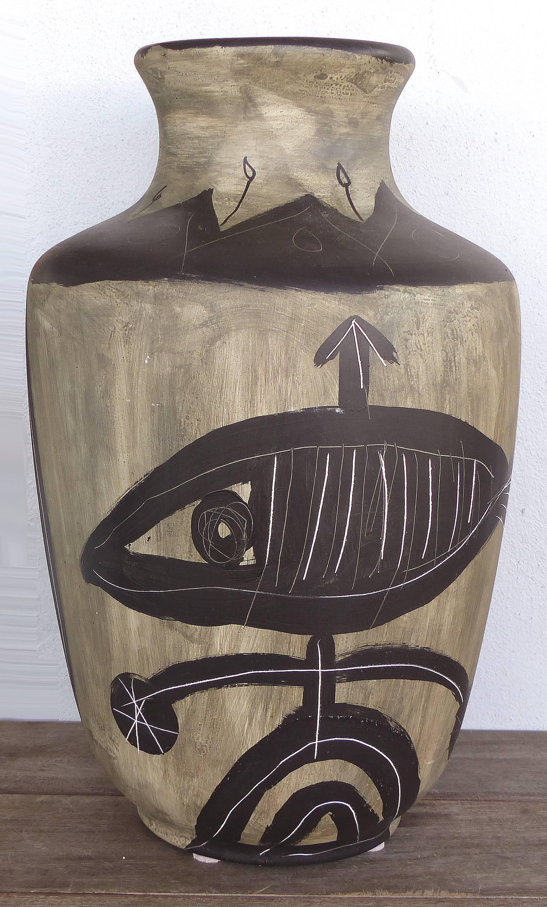 Modern Monumental Carlos Paez Vilaro Clay Vase