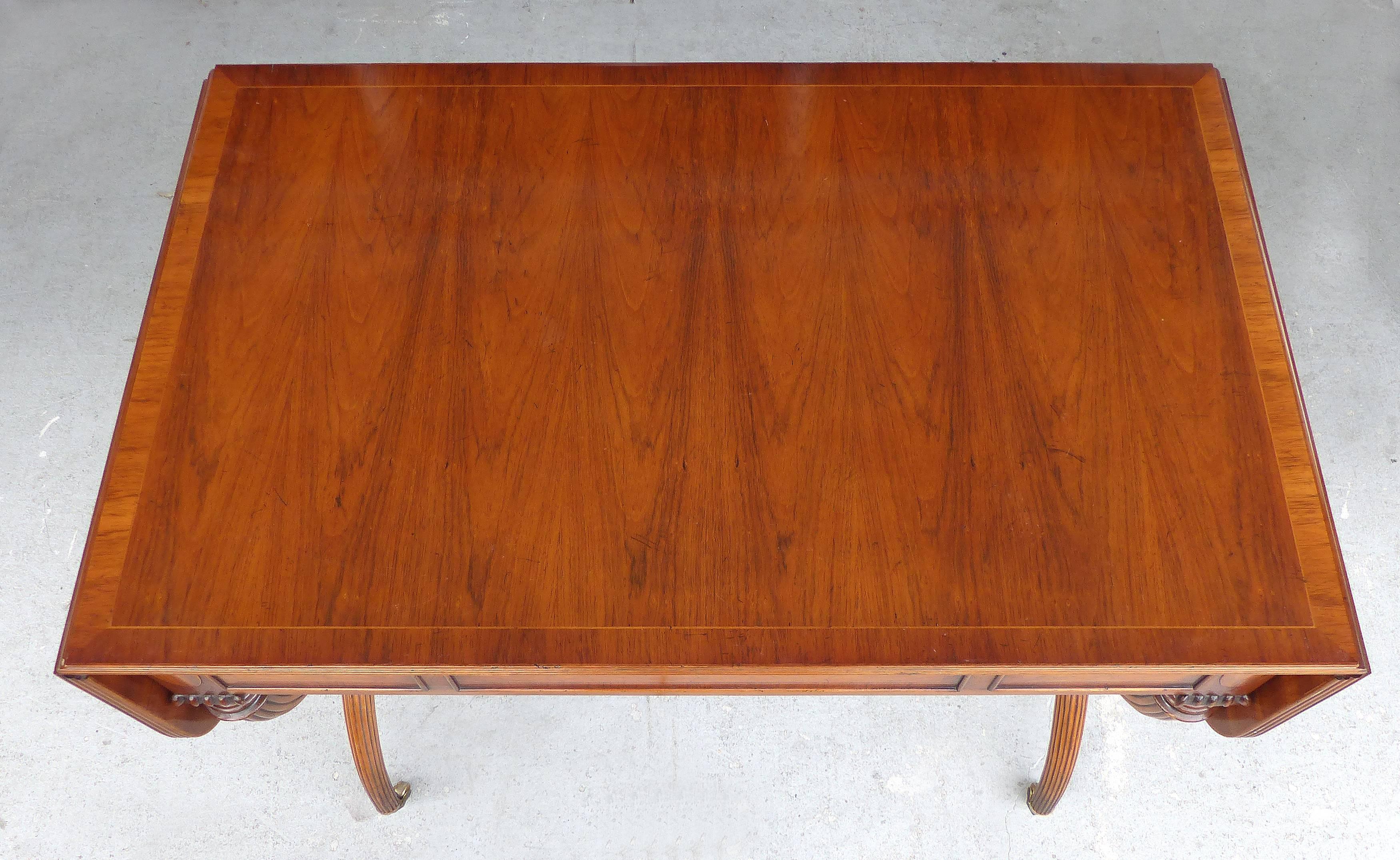 Mid-20th Century Drop-Leaf Server on Casters by E.G. Hudson Furniture of England 