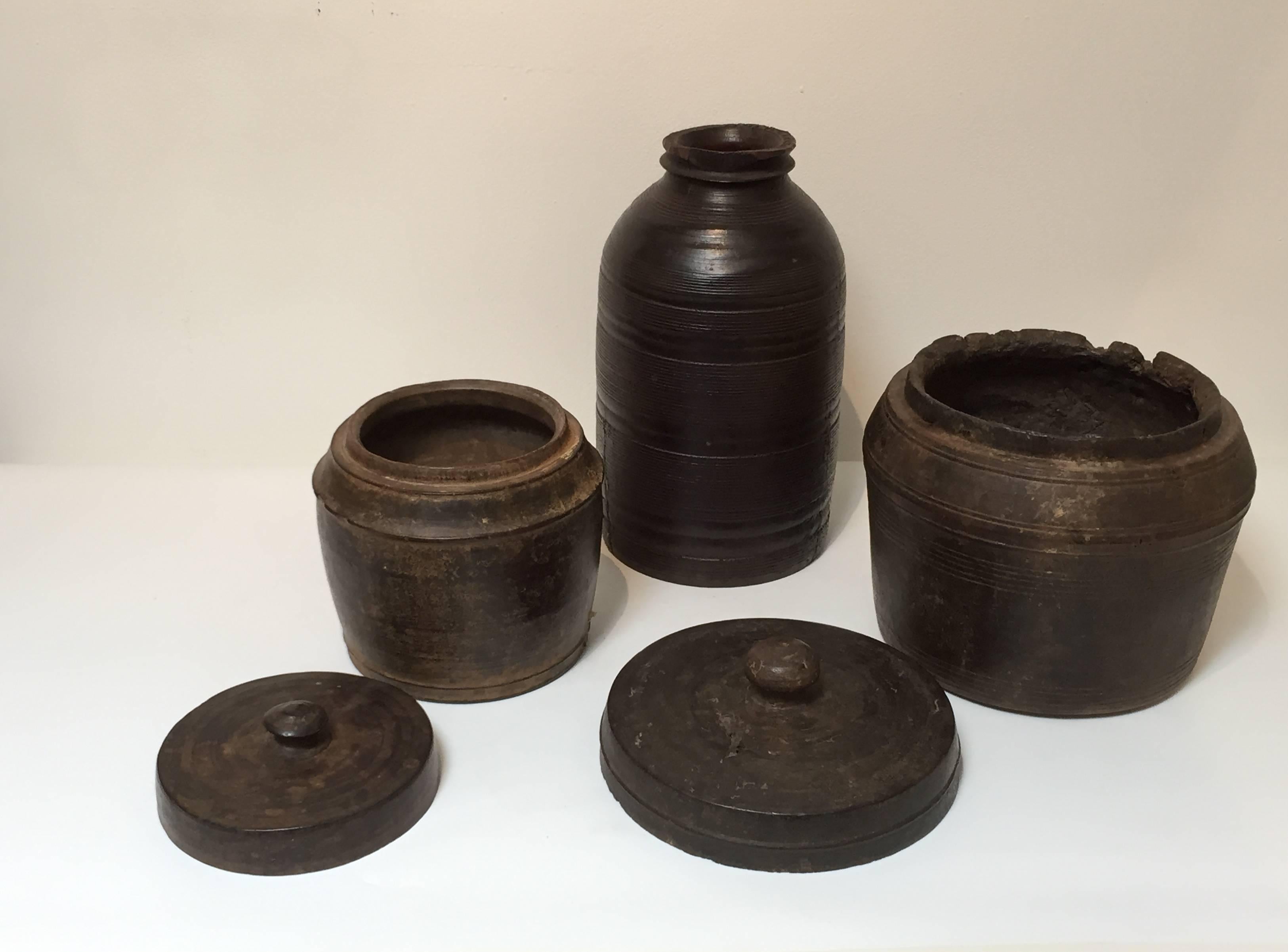 19th Century Tibetan Wooden Containers 6