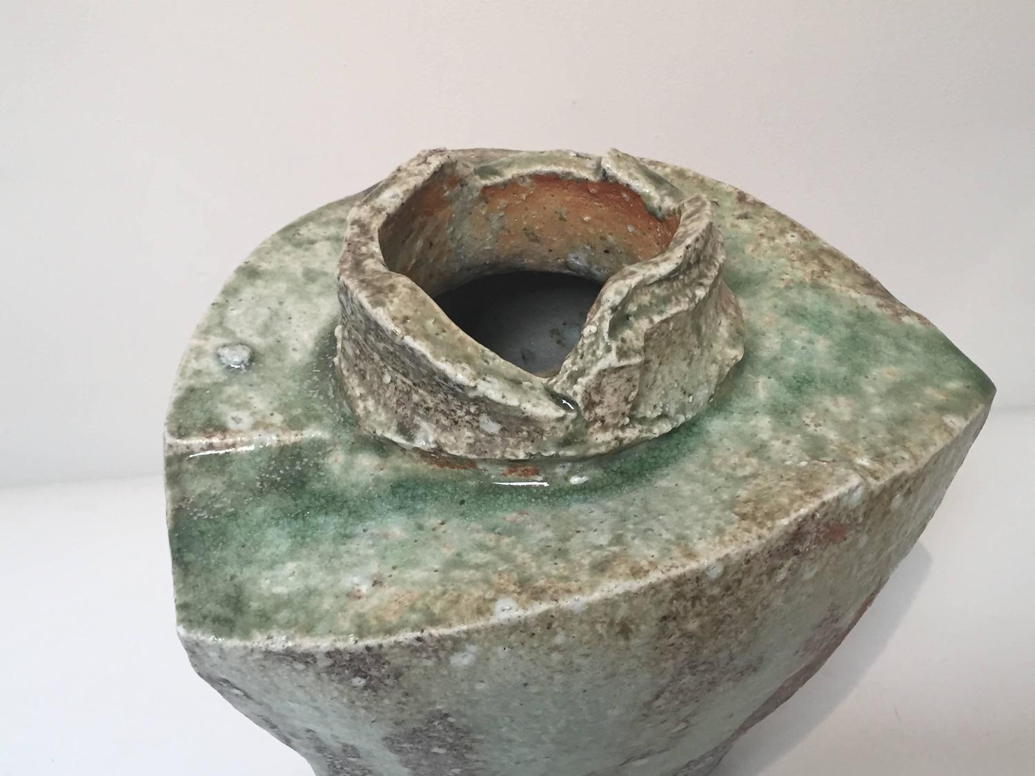 Contemporary Japanese Ceramic Vase by Fujioka Shuhei For 