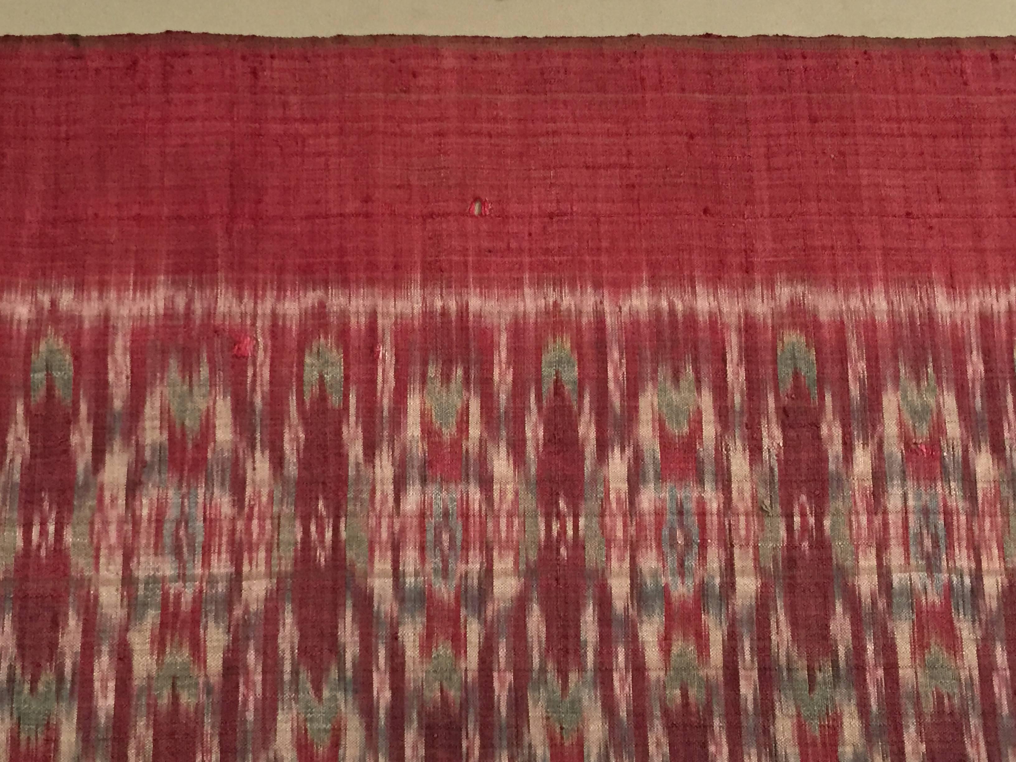 Silk 19th Century Indonesian Ikat Textile Fragment For Sale